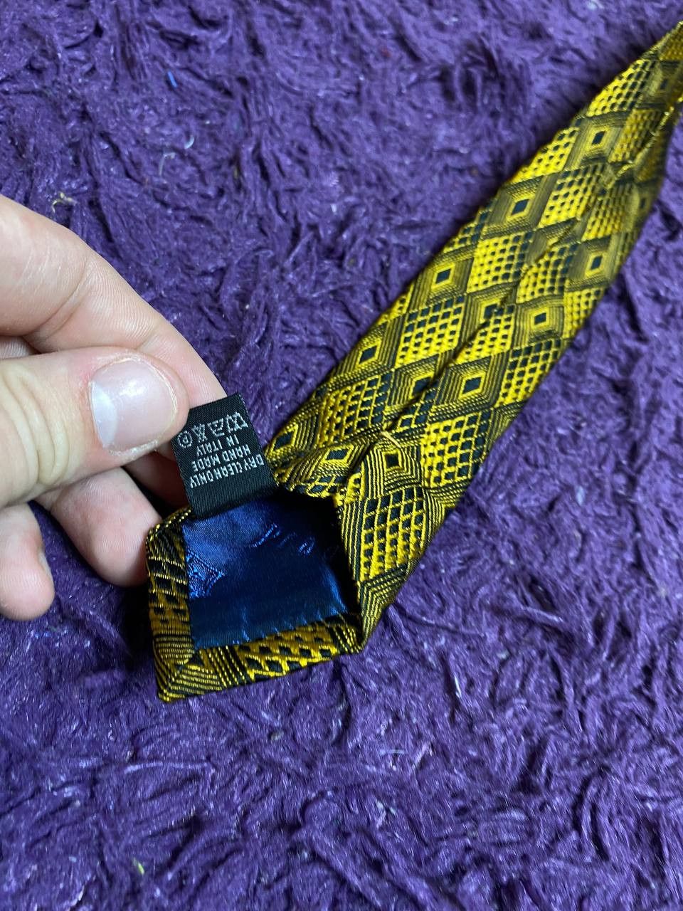 Prada Vintage Prada Cravatte Geometric Pattern Silk Size ONE SIZE - 8 Thumbnail