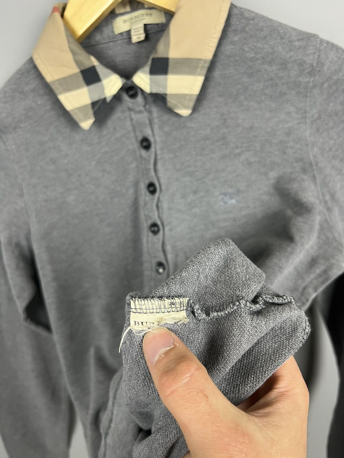 Burberry Burberry London Nova Check Cotton Longsleeve Polo Shirt Size M / US 6-8 / IT 42-44 - 9 Thumbnail