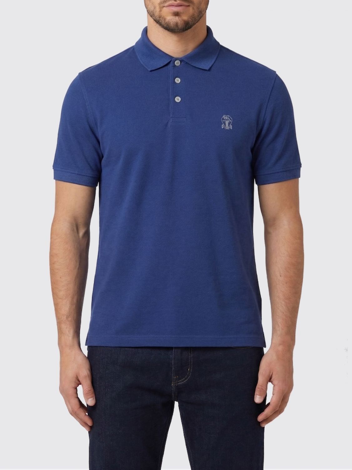 Brunello Cucinelli Brunello Cucinelli Polo Shirt Men Grey Size US S / EU 44-46 / 1 - 1 Thumbnail