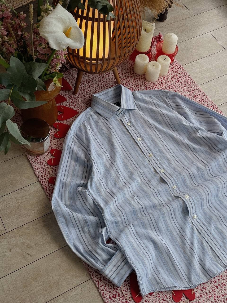 Balmain Balmain Homme Dress Shirt Blue French Cuff Size US M / EU 48-50 / 2 - 3 Thumbnail