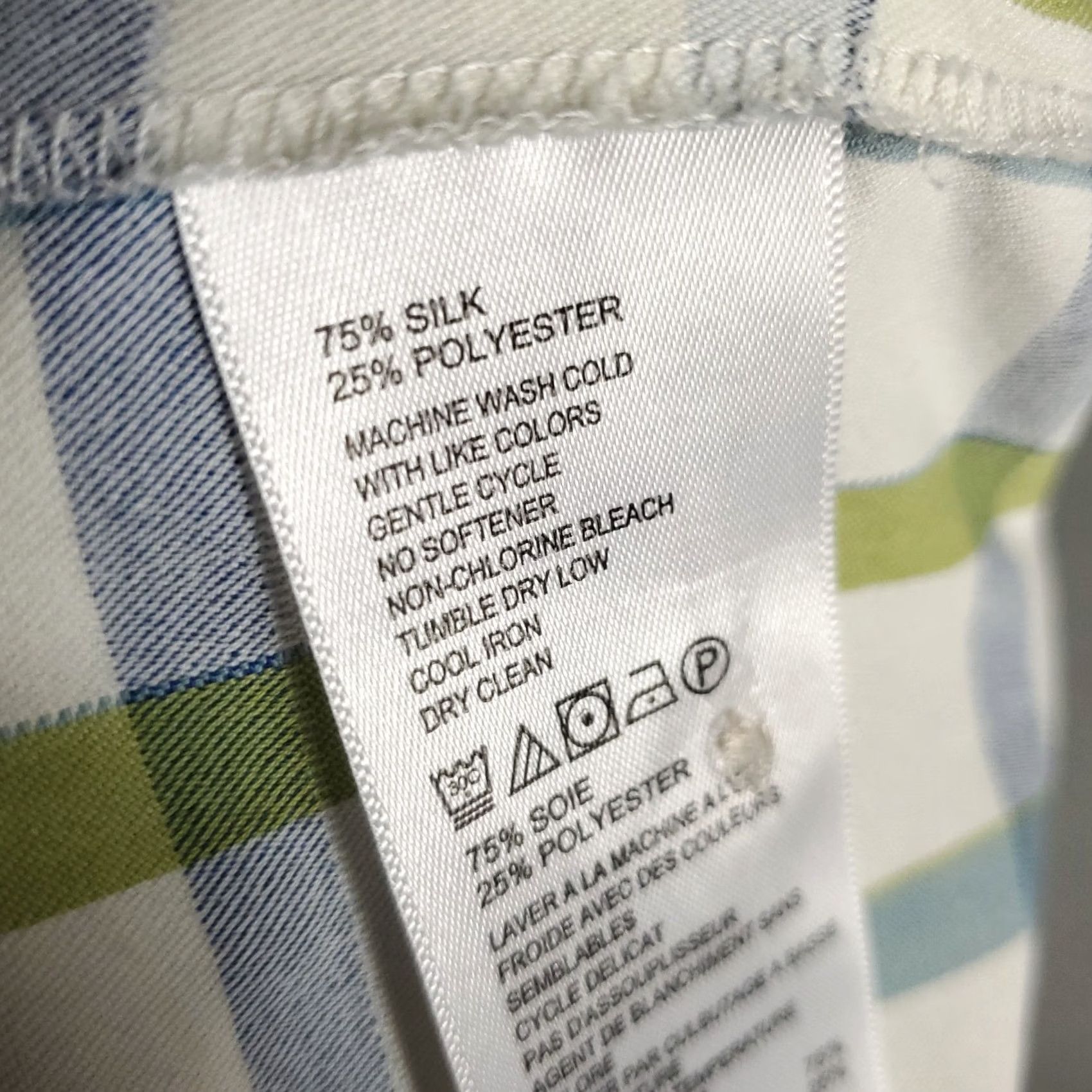 Tommy Bahama Tommy Bahama Shirt Mens XL Green Blue Plaid Silk Blend Button Up Short Sleeve Shirt Size US XL / EU 56 / 4 - 6 Thumbnail