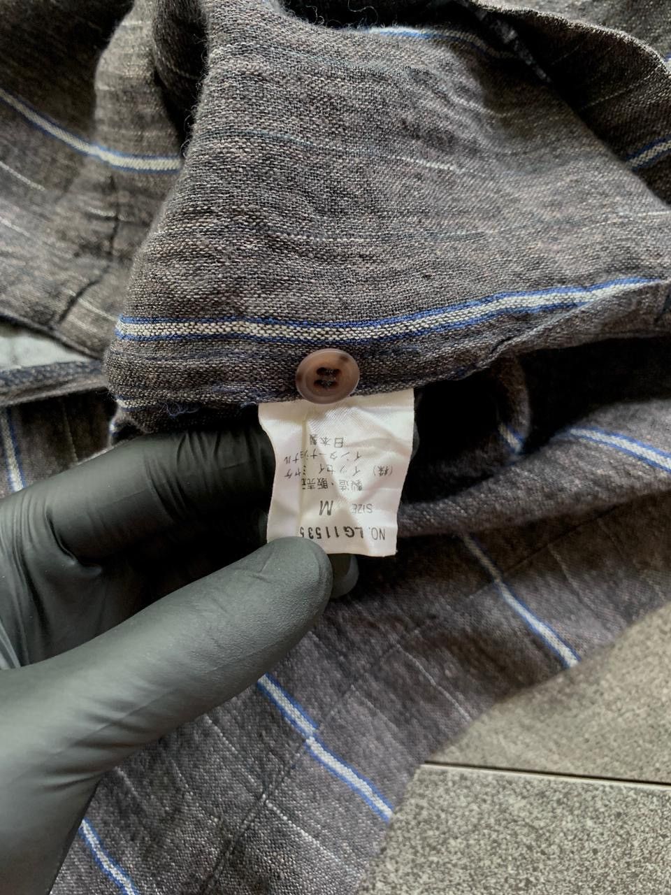 Issey Miyake FREE TAX! 90s Linen Relaxed Striped Shirt Size US L / EU 52-54 / 3 - 7 Thumbnail