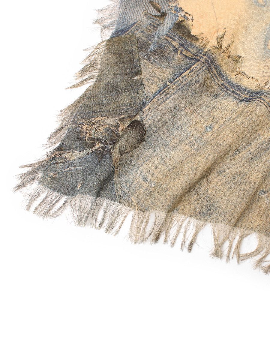 Kapital Kapital Rayon Fringe Scarf KAYO HUESO denim map Size ONE SIZE - 6 Thumbnail