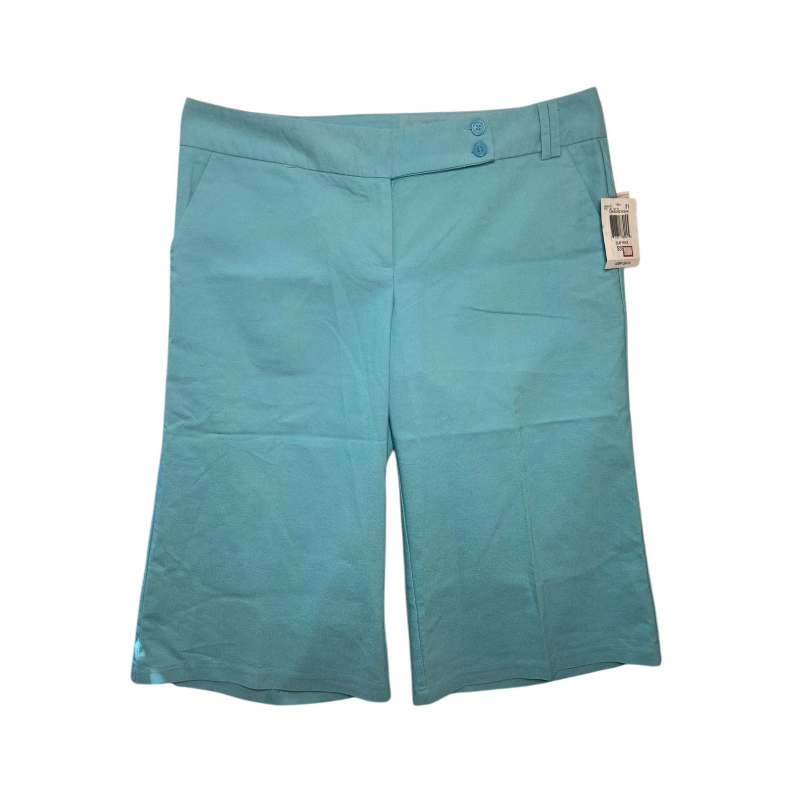 Guess Guess Teal Denim Capri Jeans Womens 31 Cropped Pants NWT Size 31" - 1 Thumbnail