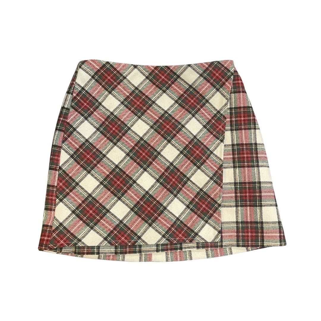 Hollister Ultra High Rise Plaid Faux Wrap Mini Skirt Small Academia Size 26" / US 2 / IT 38 - 1 Thumbnail
