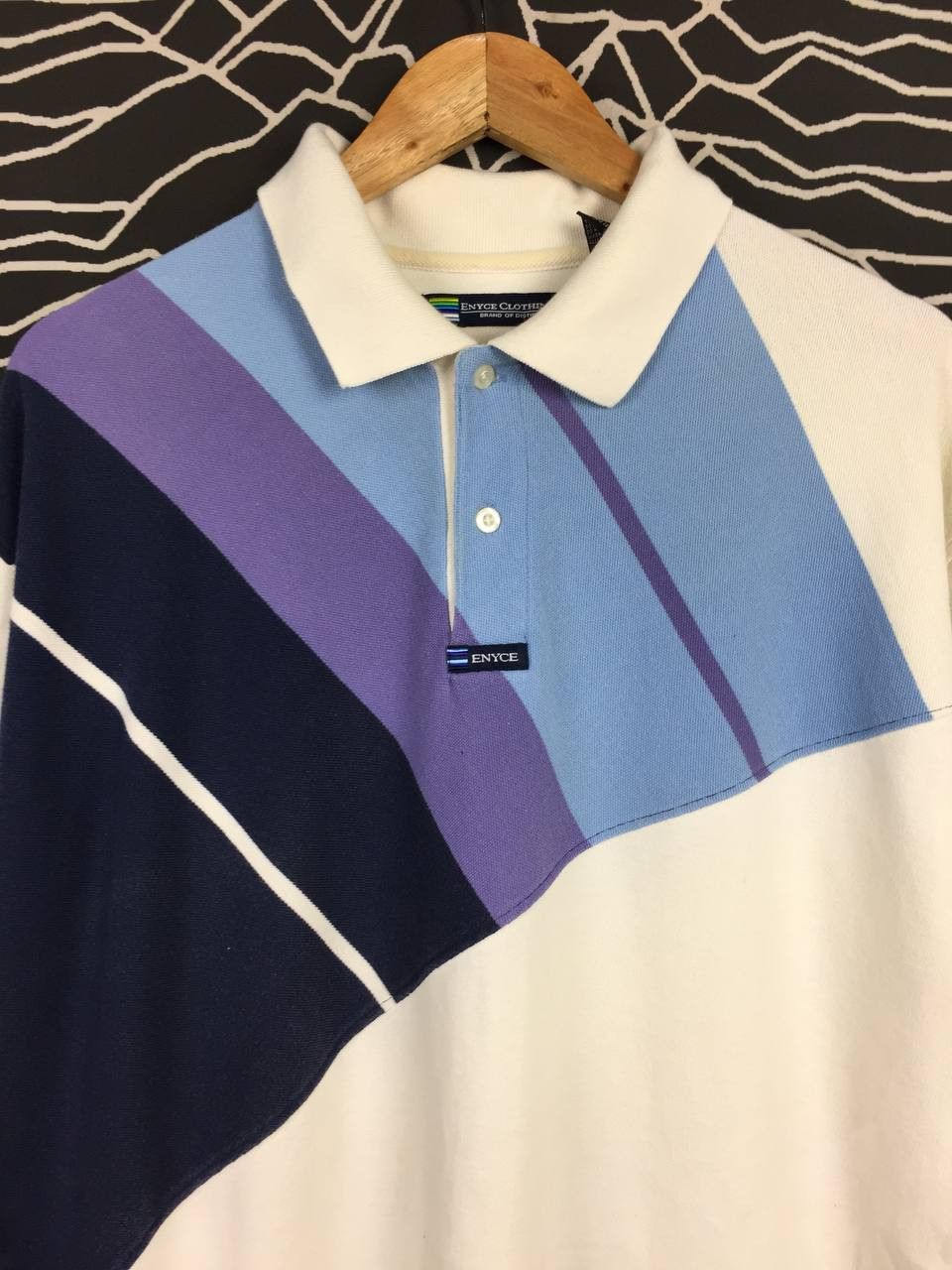 Enyce × Vintage ENYCE American Hip Hop Fashion Brand Polo Tee Size US L / EU 52-54 / 3 - 3 Thumbnail