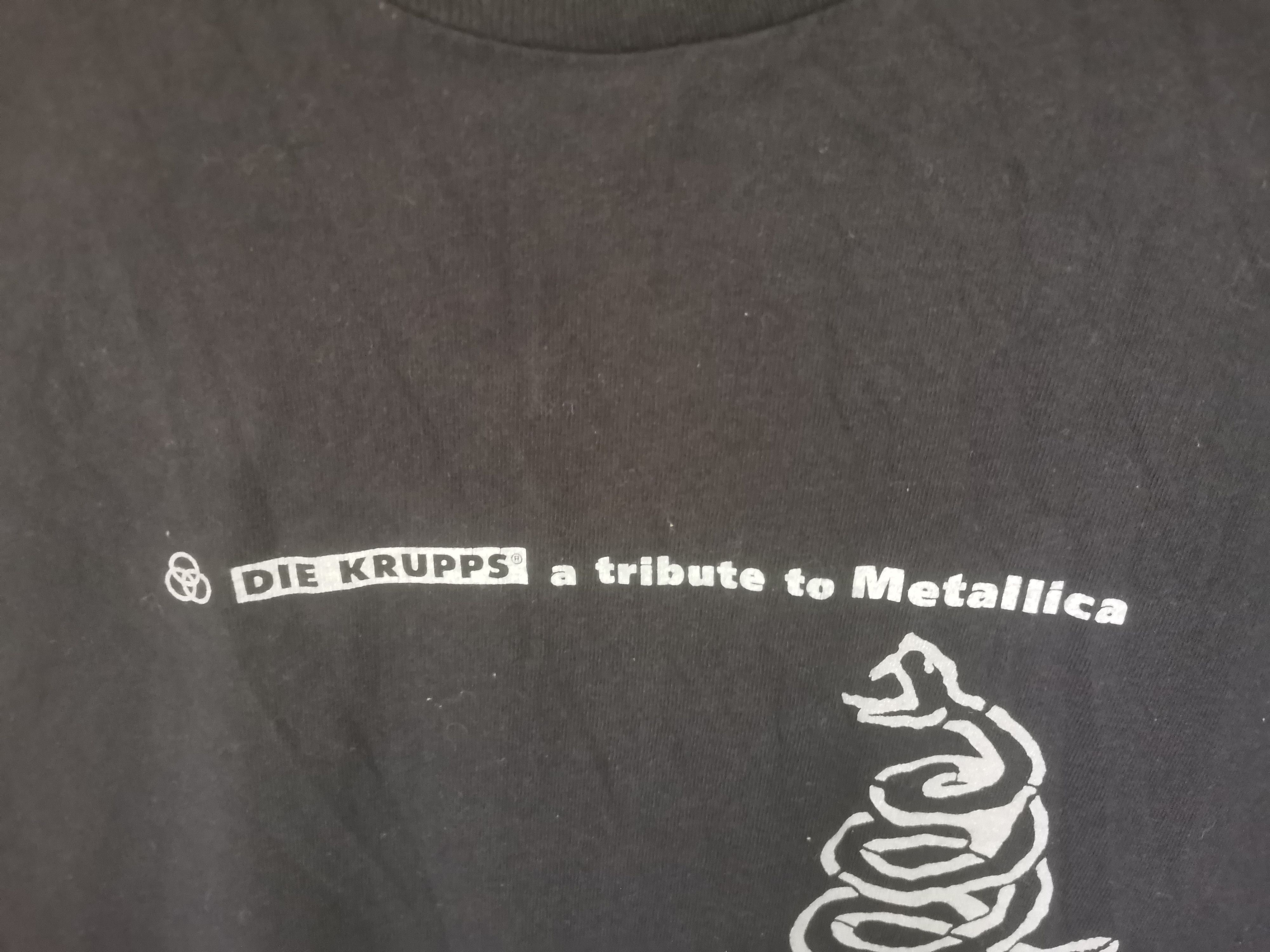 Metallica × Vintage Rare vintage Die Krupps a tribute to Metallica t-shirt Size US XL / EU 56 / 4 - 4 Thumbnail