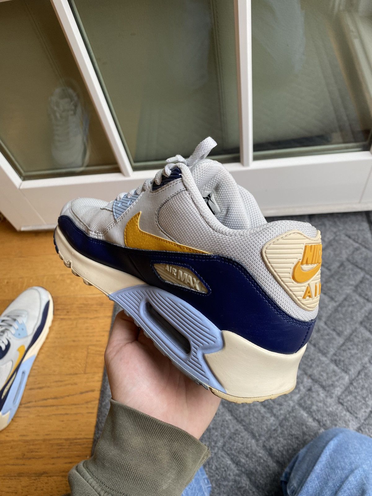 Nike Nike Air Max 90 Pure Platinum Blue Void Size US 9.5 / EU 42-43 - 6 Thumbnail
