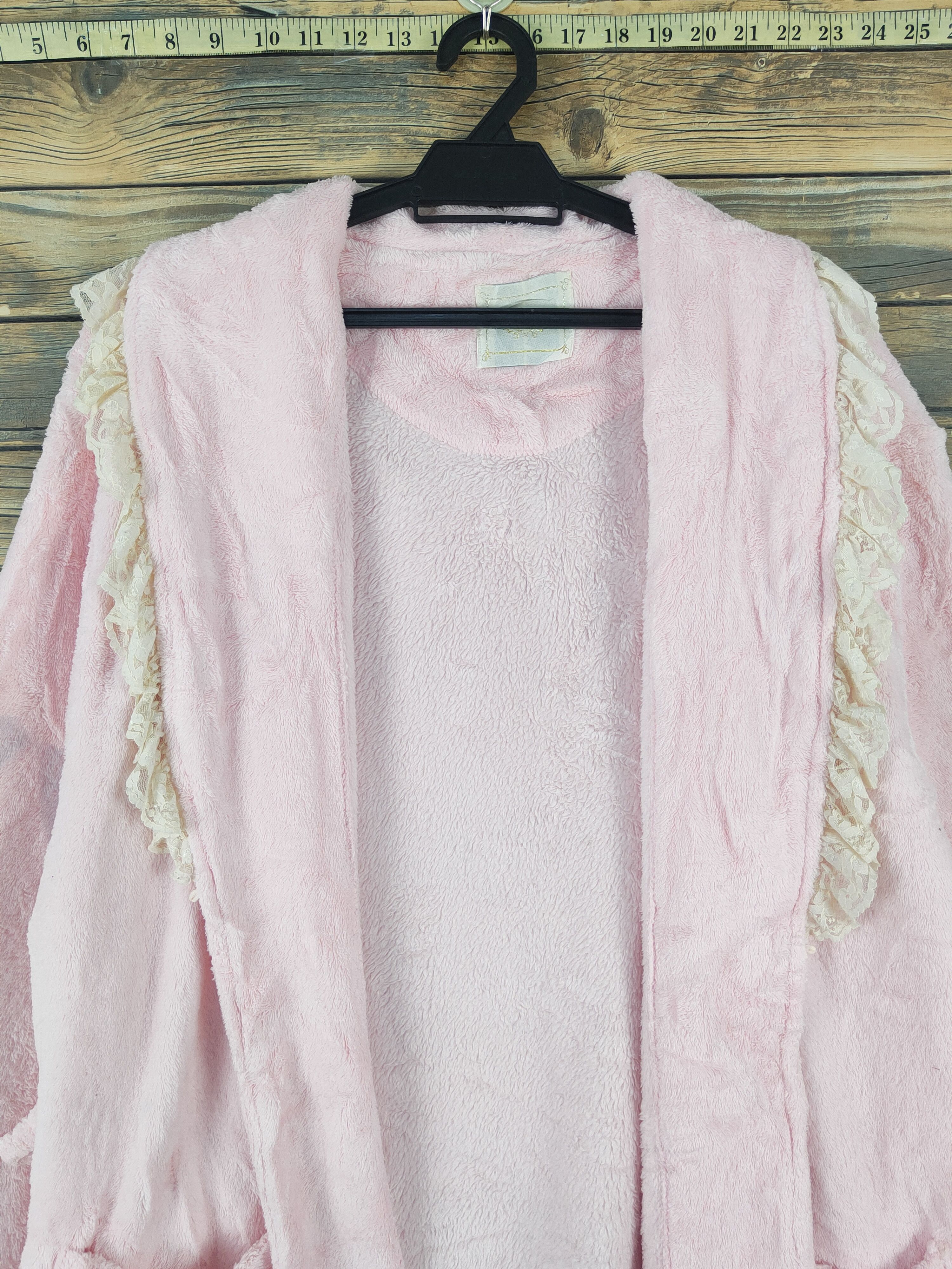 Aran Isles Knitwear × Japanese Brand × Vintage Sweet Rouge Pink Fur Mohair Bathrobe Size L / US 10 / IT 46 - 2 Thumbnail