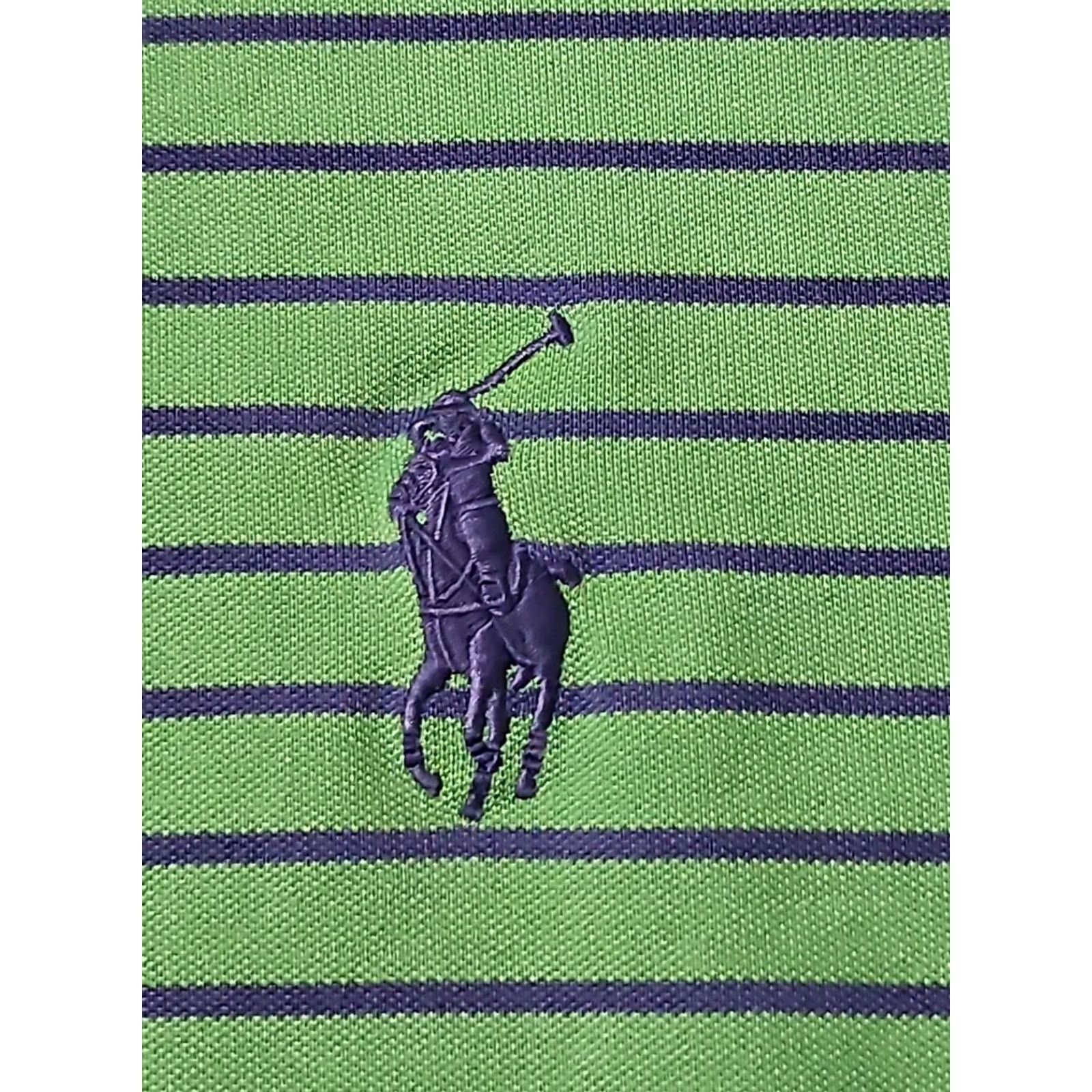 Polo Ralph Lauren Polo Ralph Lauren Golf Shirt Men's Large Striped Green PRO FIT Short Sleeved Size US L / EU 52-54 / 3 - 5 Thumbnail