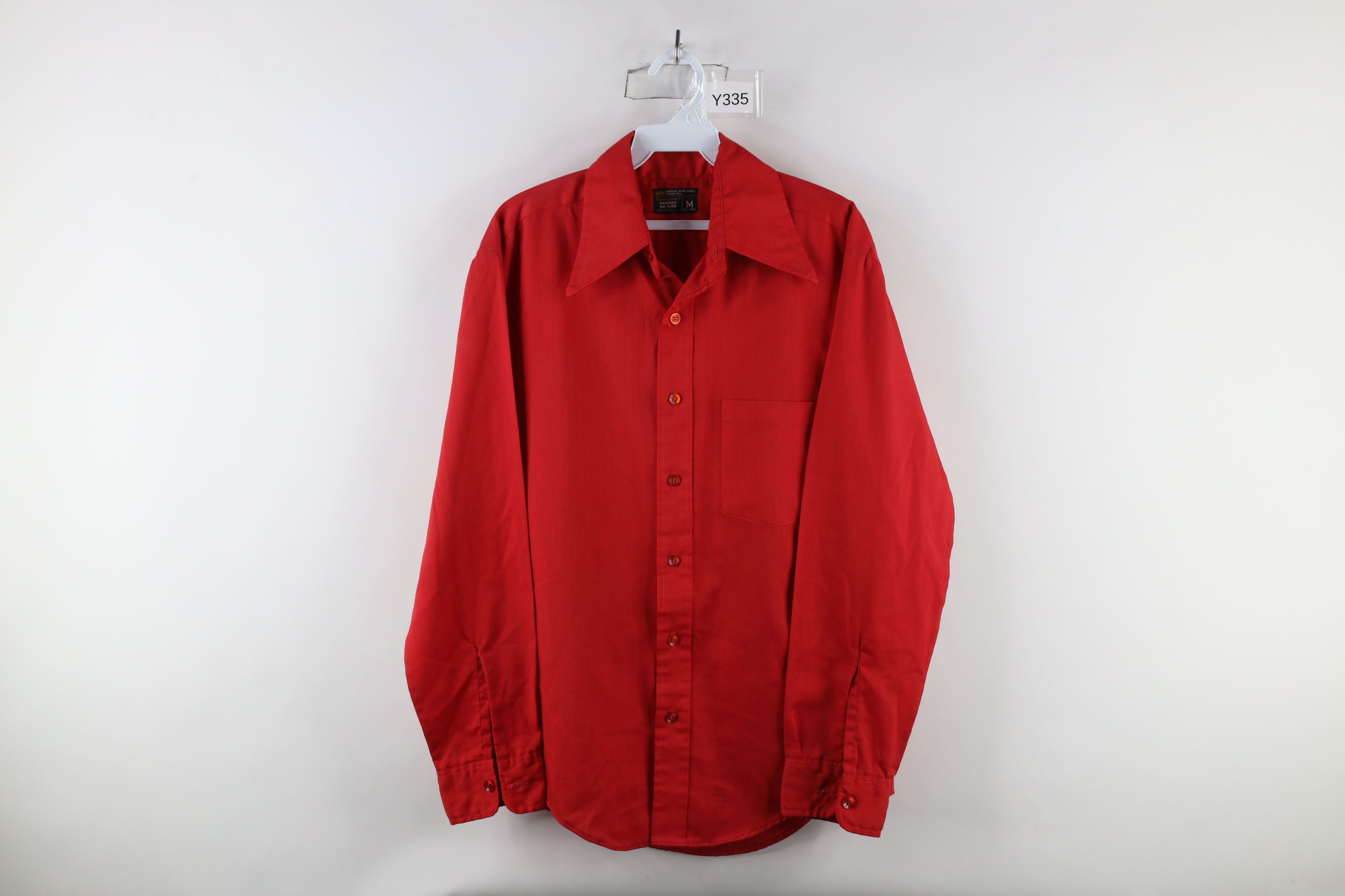 Vintage Vintage 70s Streetwear Collared Button Shirt Red USA Size US M / EU 48-50 / 2 - 1 Thumbnail