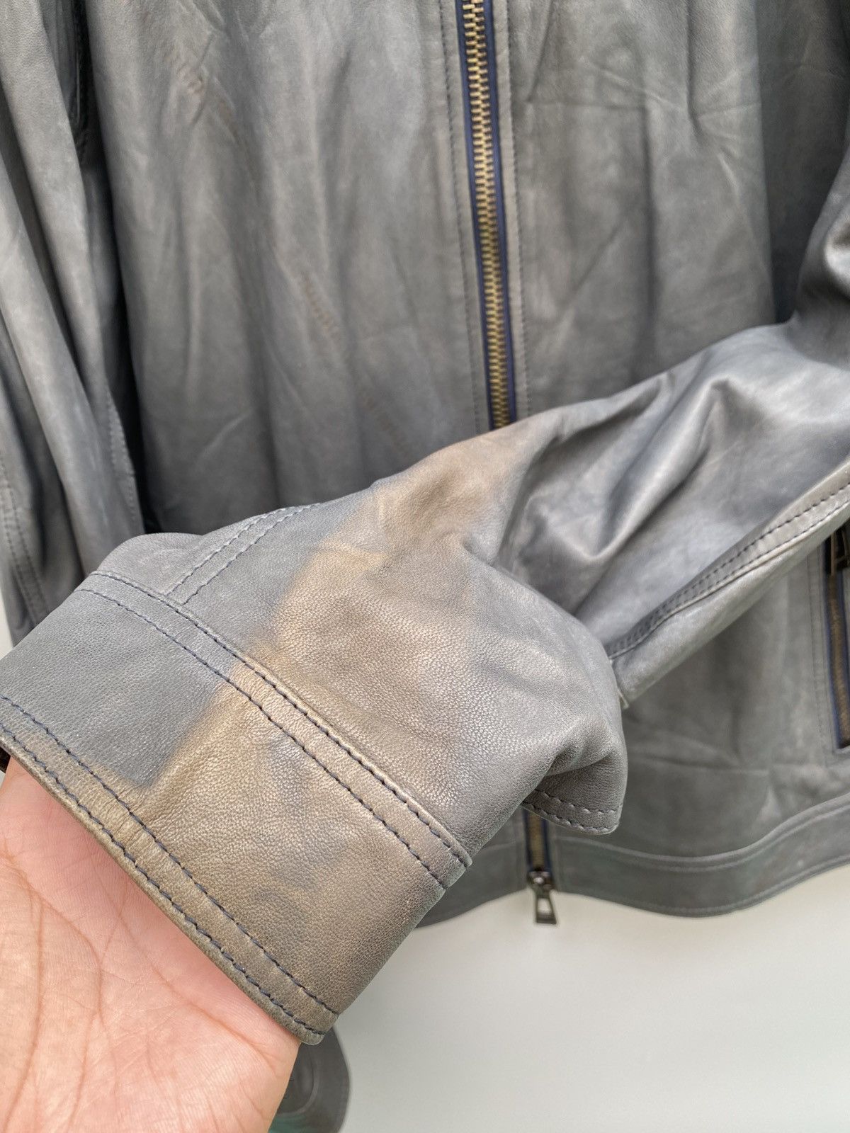 Belstaff Belstaff- Cafe Racer Leather Jacket Size US L / EU 52-54 / 3 - 6 Thumbnail