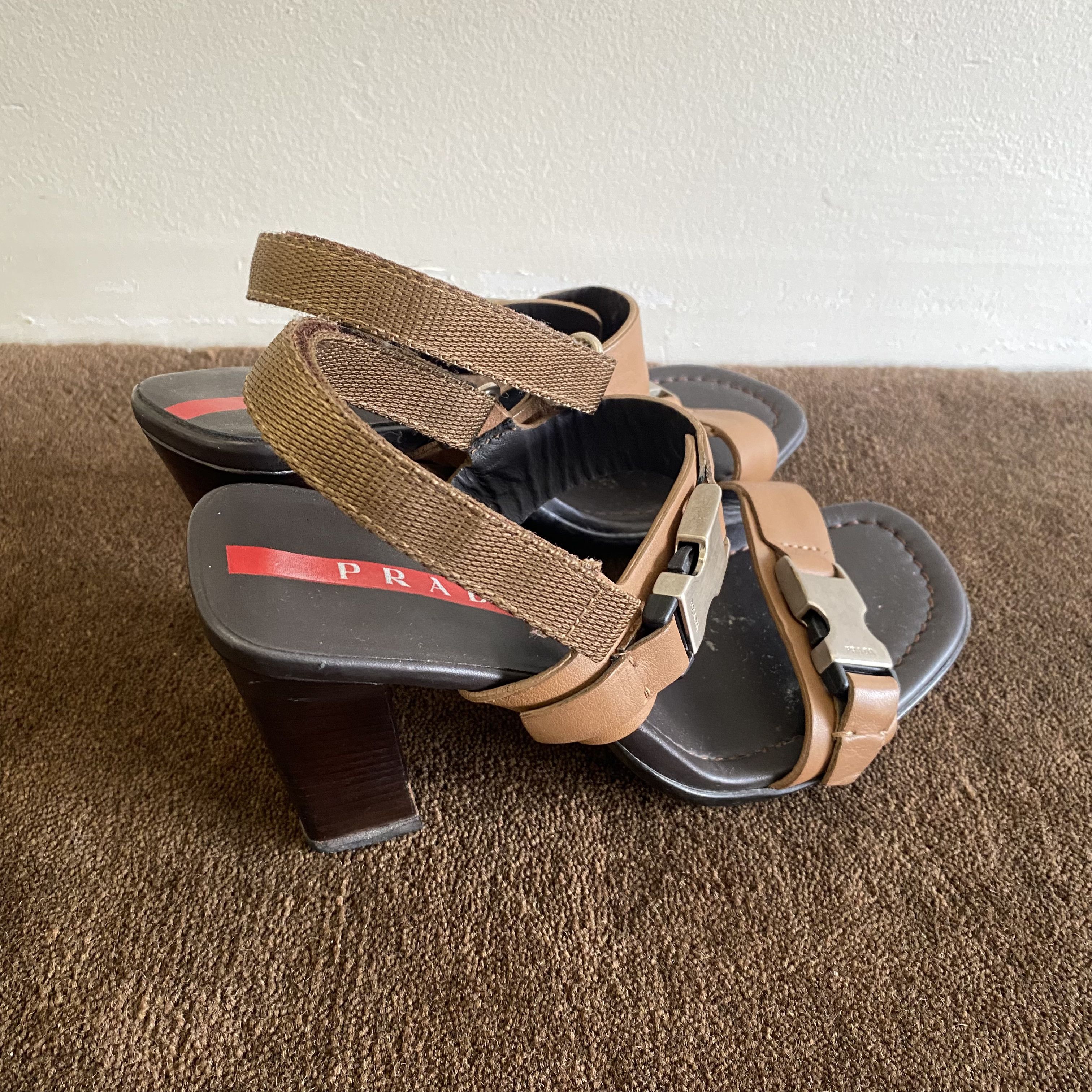 Prada Prada Sport Leather Side-Buckle Sandals Size US 6.5 / IT 36.5 - 3 Thumbnail