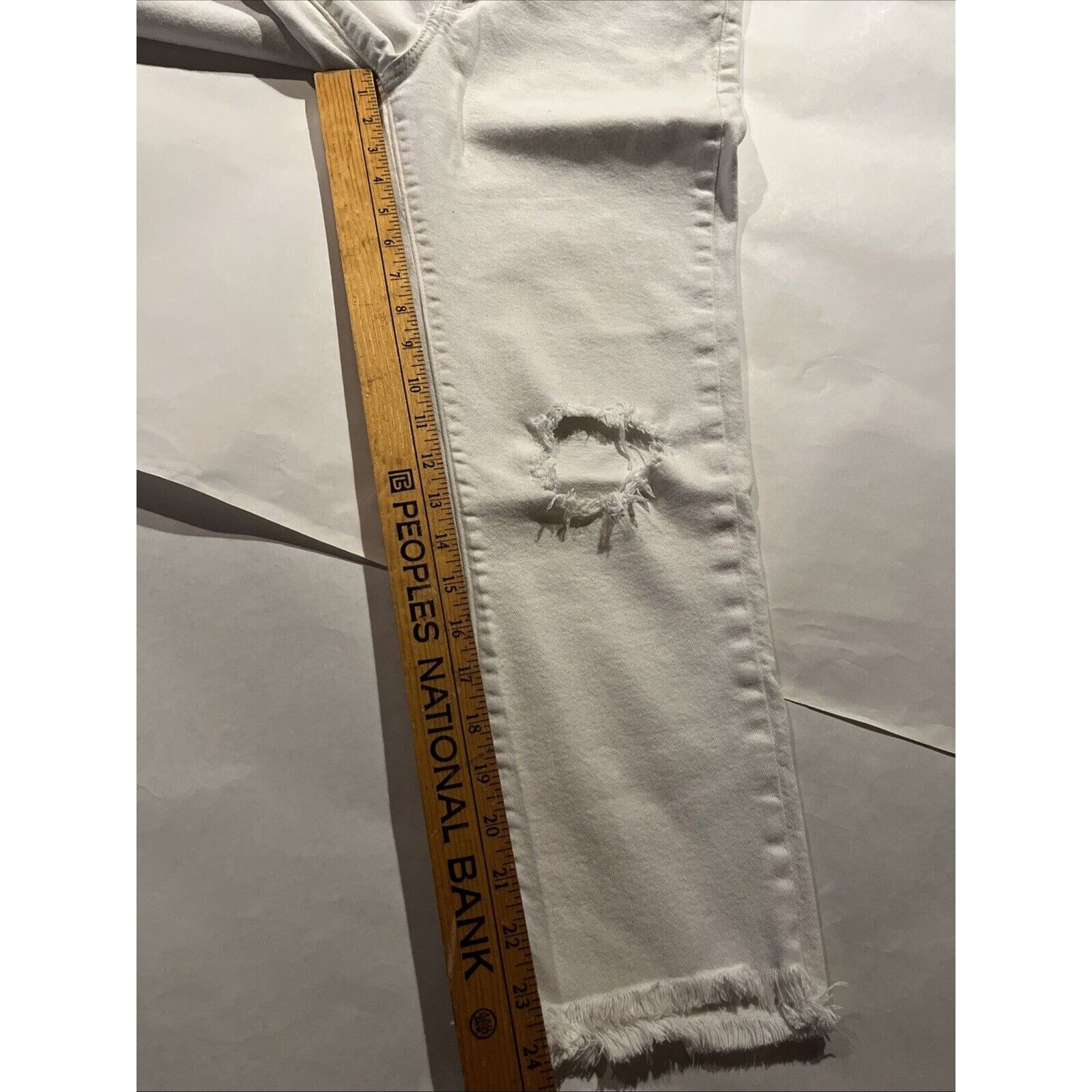 Levi's Levi’s 724 Jeans Womens 31 32x24 High Straight Raw Hem White Size 31" - 6 Thumbnail
