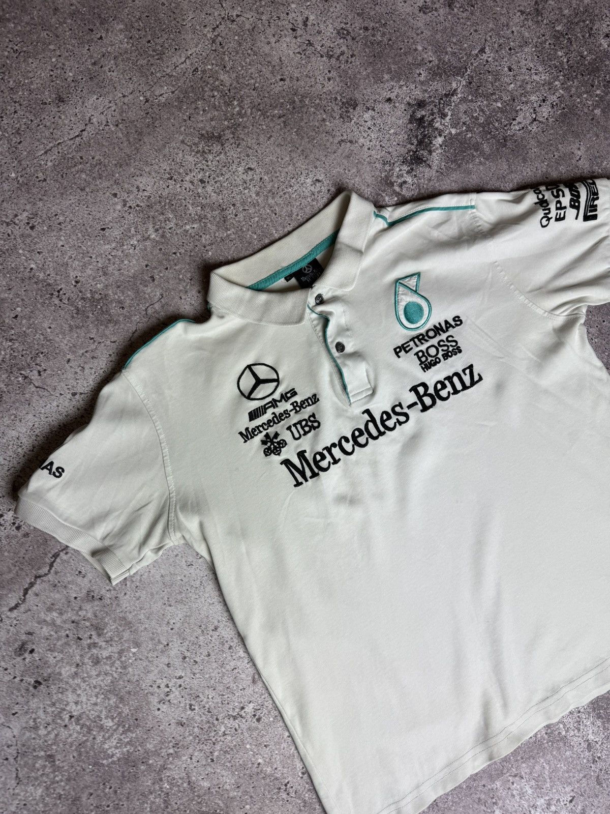 Mercedes-Benz × Vintage Mercedes Benz Hugo Boss Polo T Shirt Racing Size US XL / EU 56 / 4 - 6 Thumbnail
