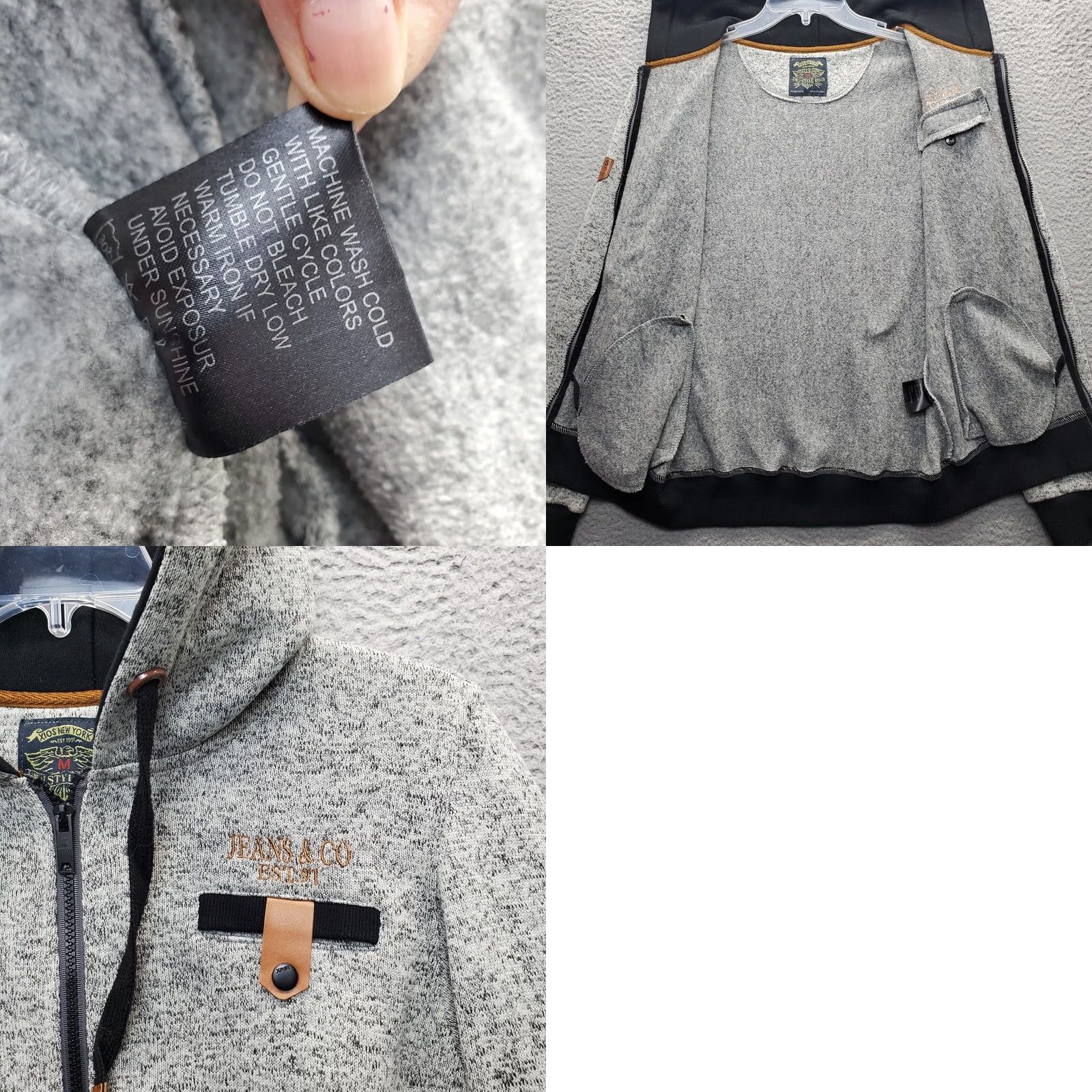 Vintage VINTAGE XIOS Hoodie Mens M Raglan Full Zip Multi Fleece Lined Pocket Hooded Size US M / EU 48-50 / 2 - 8 Thumbnail