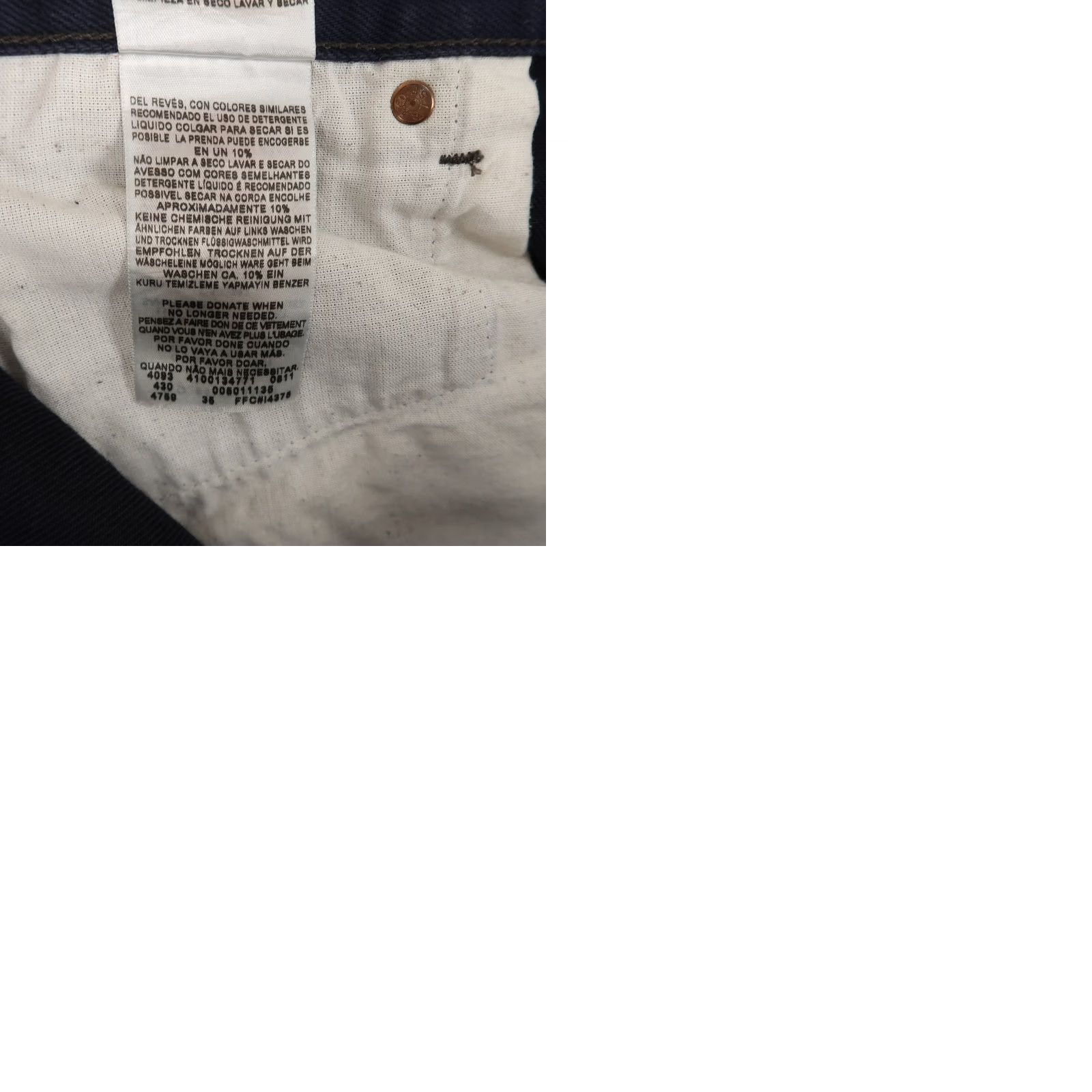 Levi's Levi's 501 Jeans Mens Regular Straight Blue Dark Wash Button Fly 36x34 Denim 5-Pocket Logo Juniors Sizes N/A Size US 36 / EU 52 - 9 Thumbnail