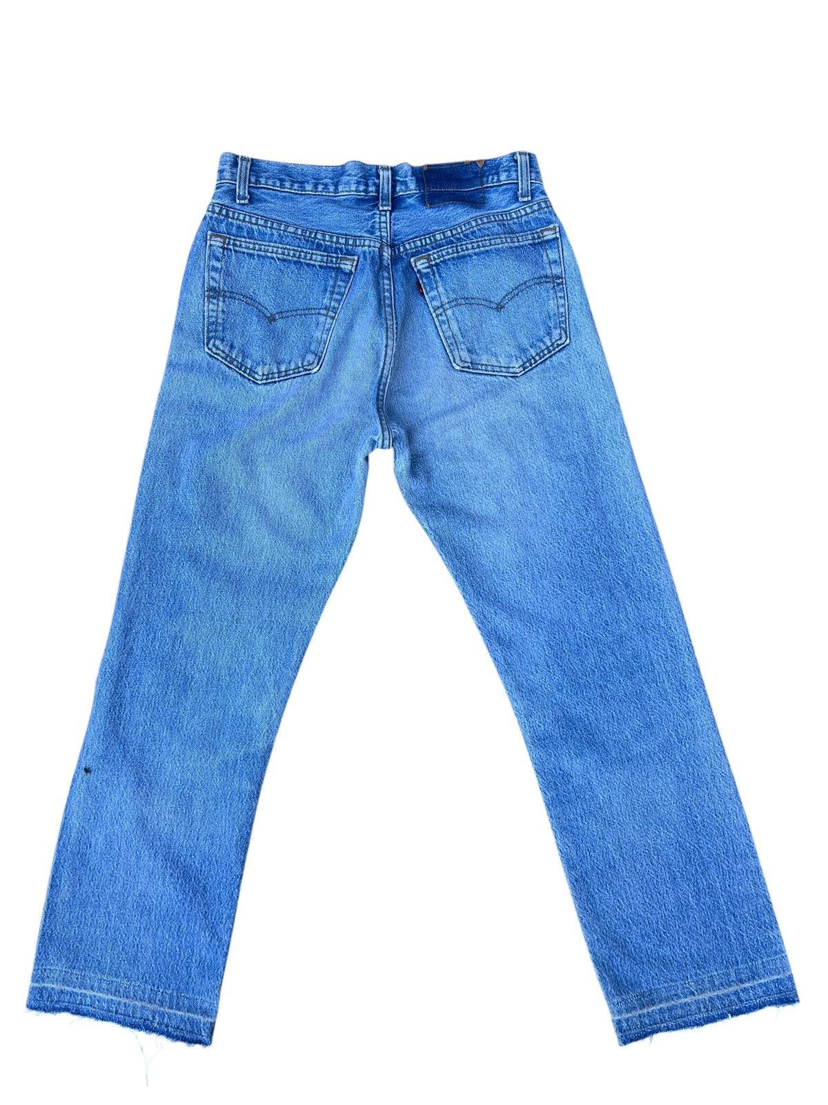 Levi's Vintage 80s Levi’s 501 Usa Distress Rips Denim Cropped Jeans Size US 29 - 11 Thumbnail