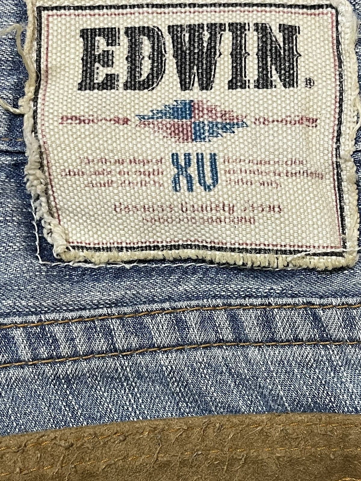 Edwin Edwin XV Exclusive Vintage Light Wash Distress Wide Leg Jean Size US 32 / EU 48 - 9 Thumbnail