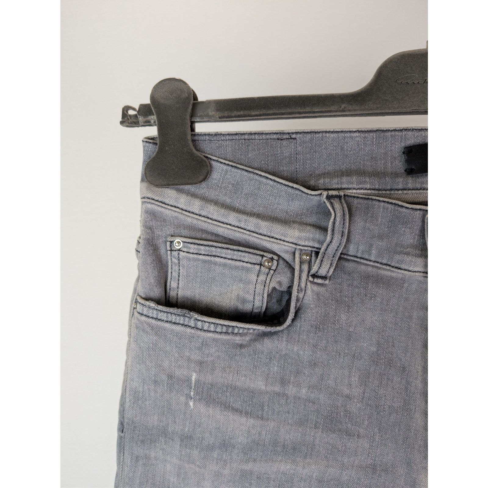 Amiri o1rshd1 Ultrasuede MX1 Denim Jeans in Concrete Grey Size US 29 - 6 Thumbnail