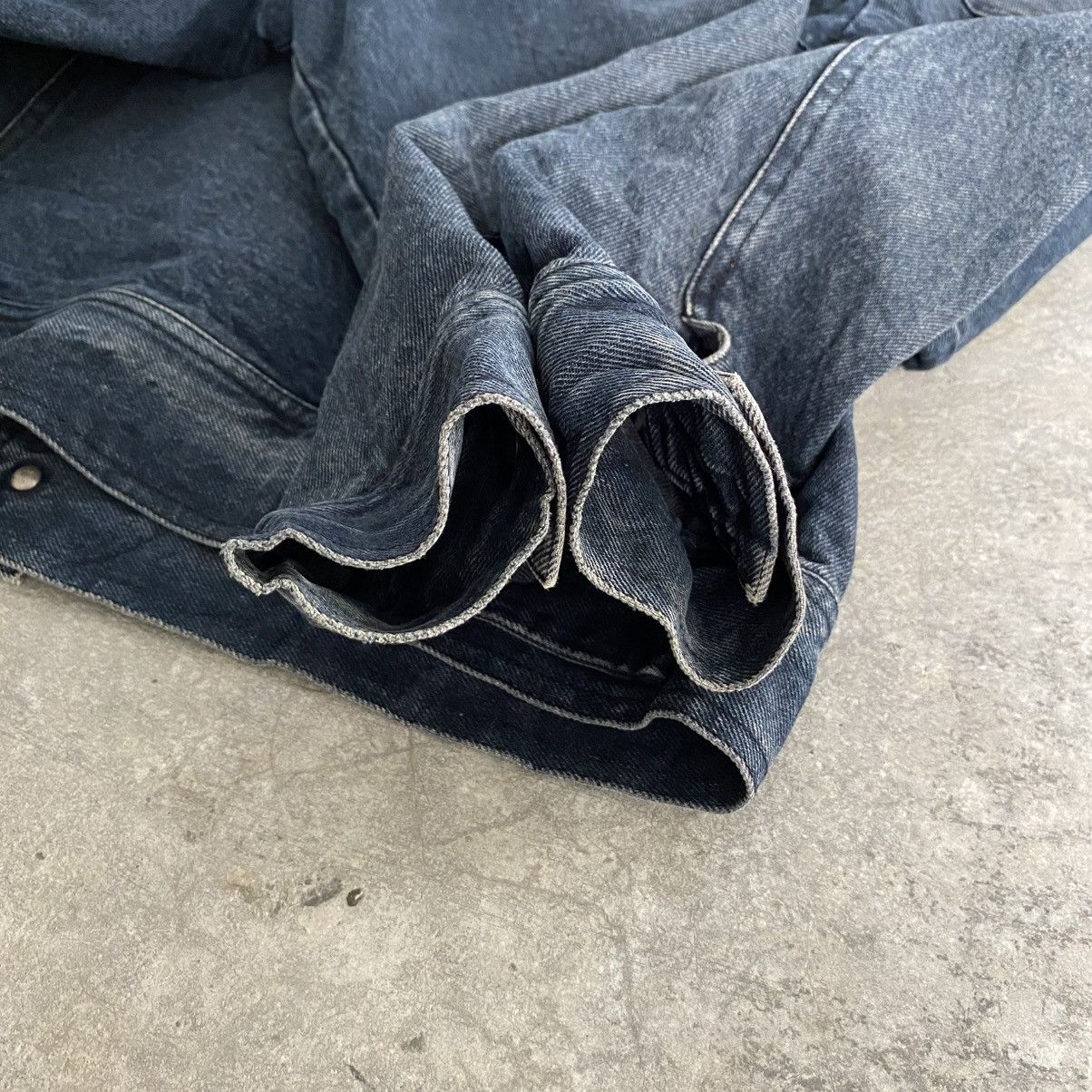 Marithe + Francois Girbaud 1980’s Vintage MFG Faded Black Lined Trucker Denim Jacket Size US M / EU 48-50 / 2 - 15 Thumbnail