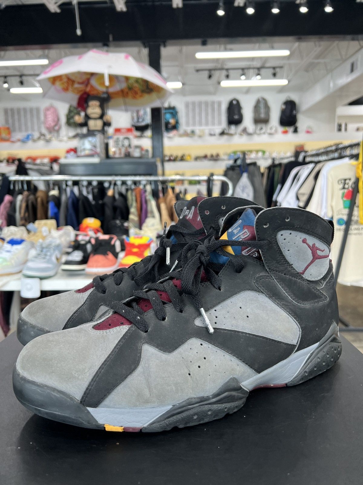 image of Air Jordan 7 Bordeaux Sz. 12 (2011) Shoes in Grey, Men's