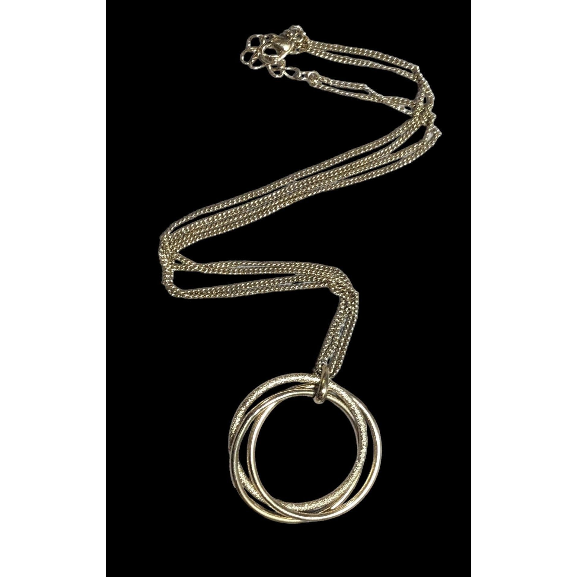 Other Gold Interlocking Circles Pendant Necklace Size ONE SIZE - 1 Thumbnail
