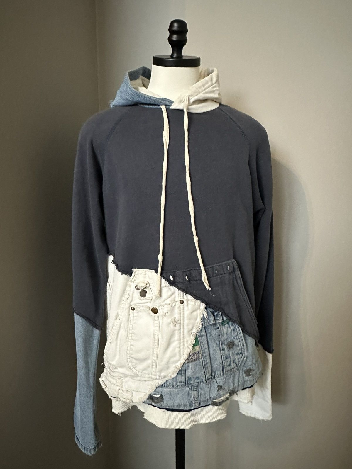 Greg Lauren 1of1 50/50 Navy/Painter Hoodie - 2 Size US M / EU 48-50 / 2 - 1 Thumbnail