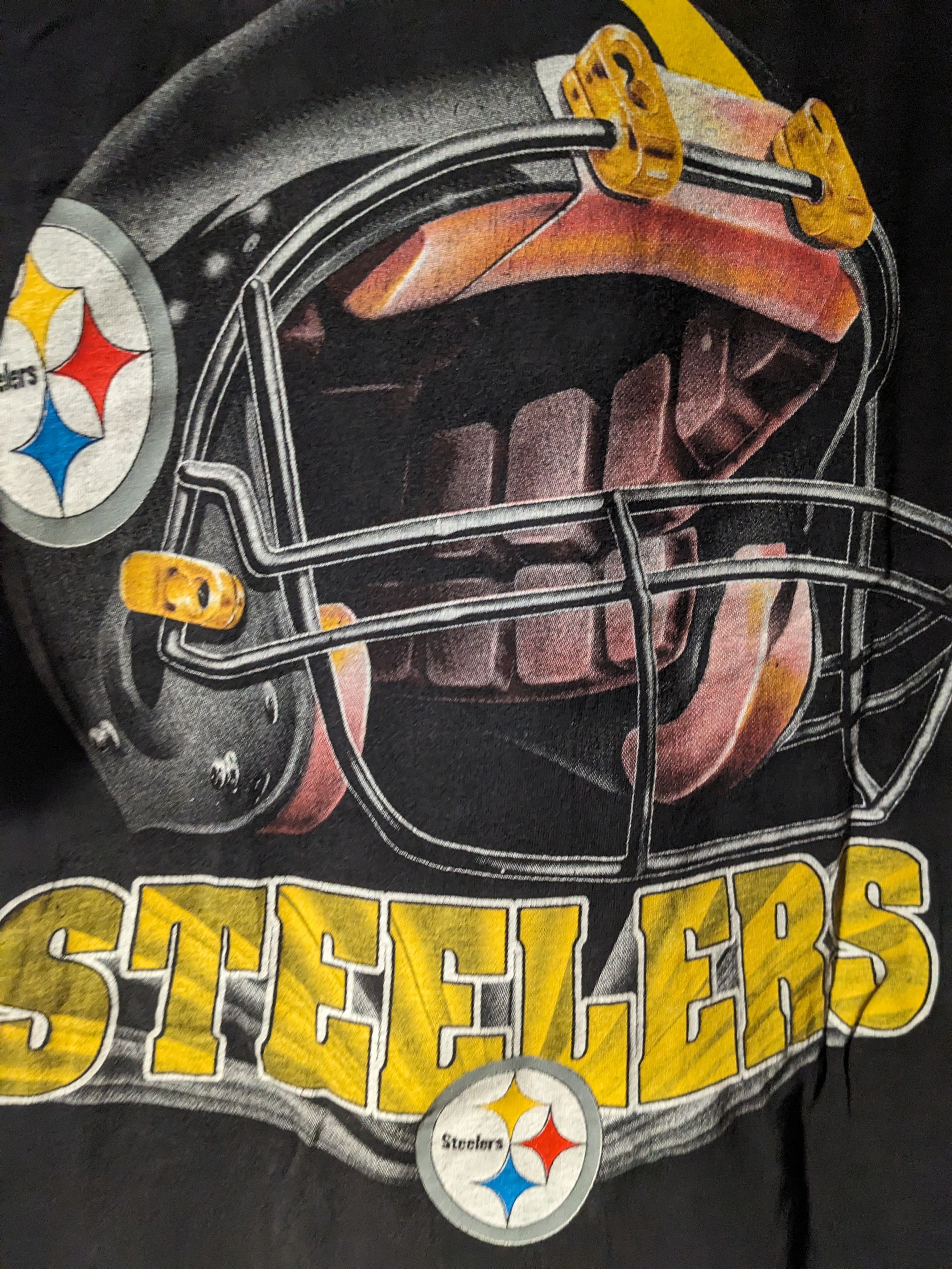 NFL × Vintage Vintage 90s Pittsburgh Steelers Helmet NFL Football T-Shirt Size US L / EU 52-54 / 3 - 2 Thumbnail