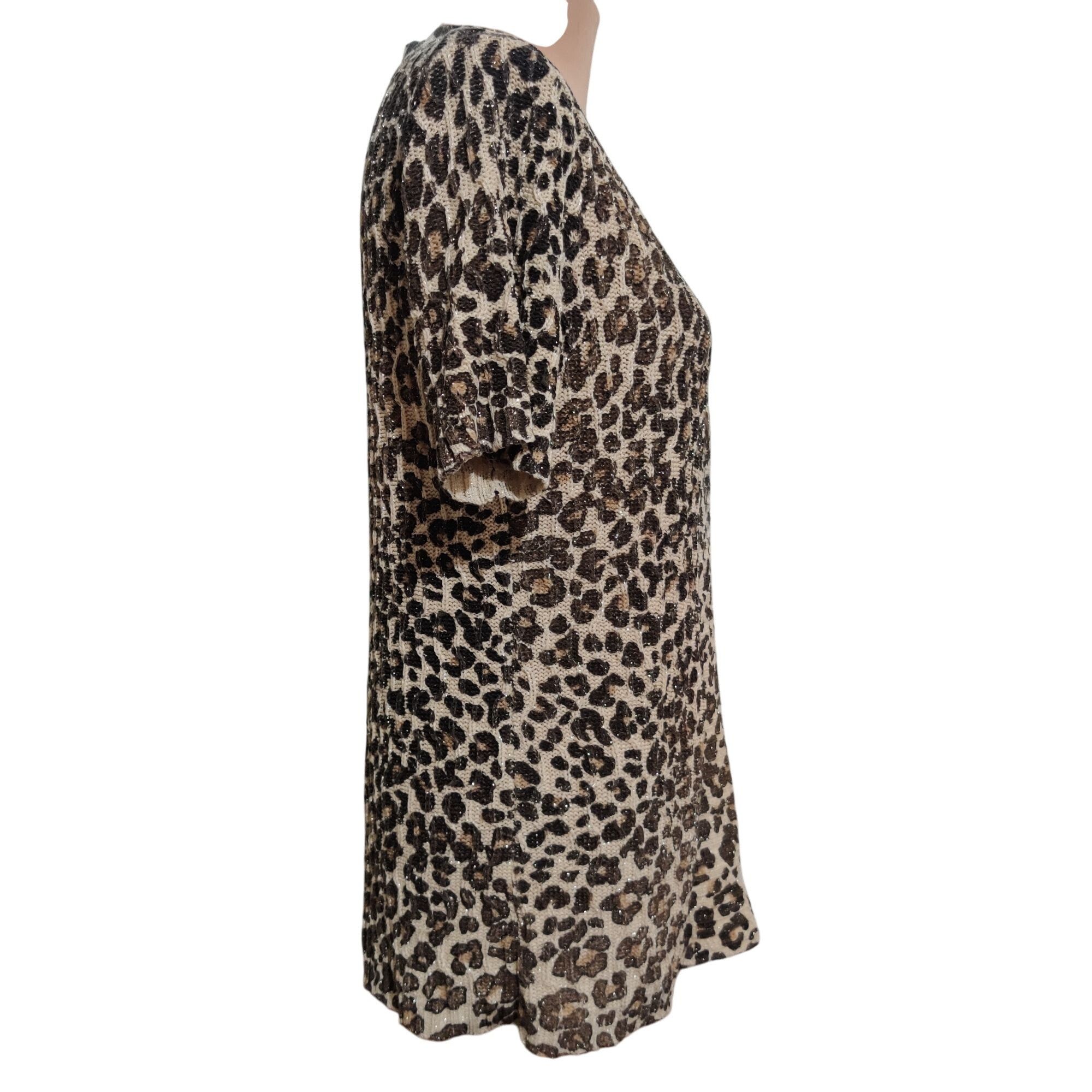 Other Chicos Womens Cardigan Sweater Leopard Animal Print Sequin B Size M / US 6-8 / IT 42-44 - 4 Thumbnail