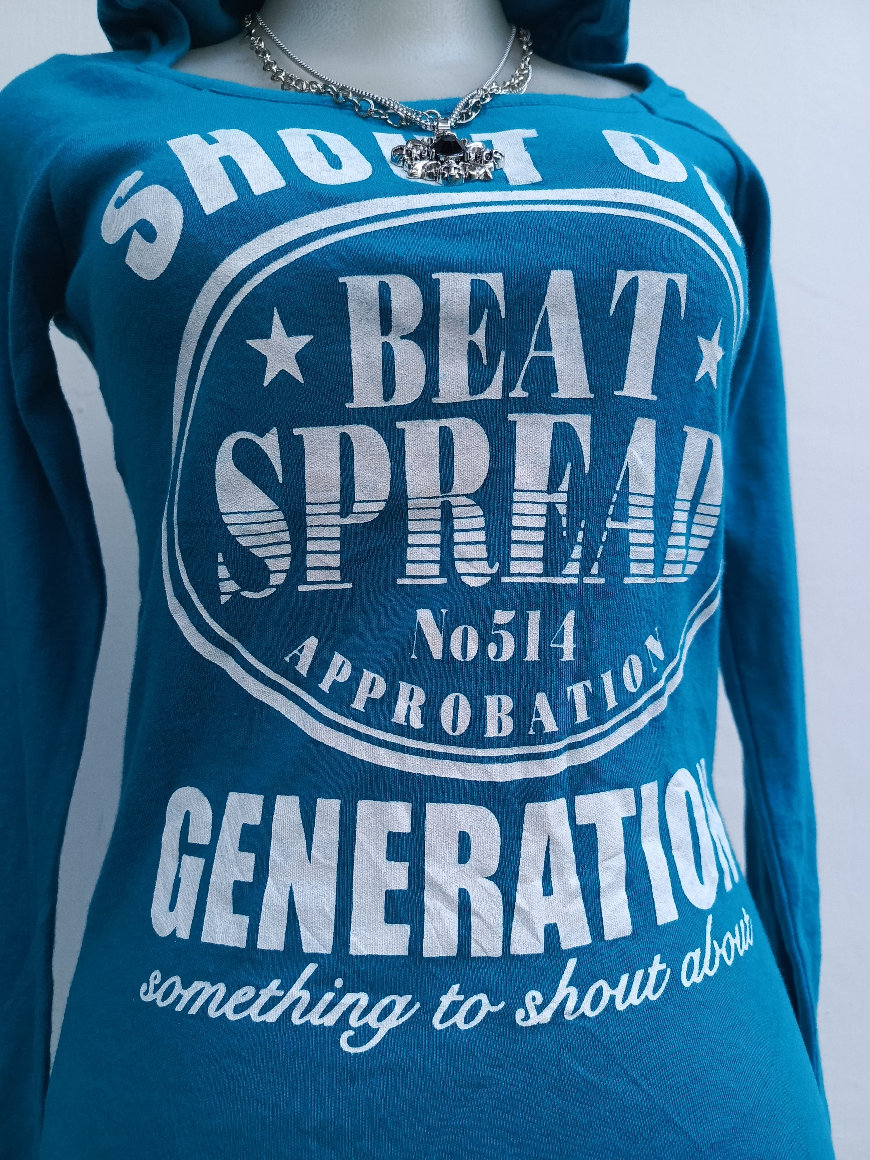 Japanese Brand GRASS.M Beat Spread Hooded Long Sleeve Tee Size M / US 6-8 / IT 42-44 - 2 Thumbnail