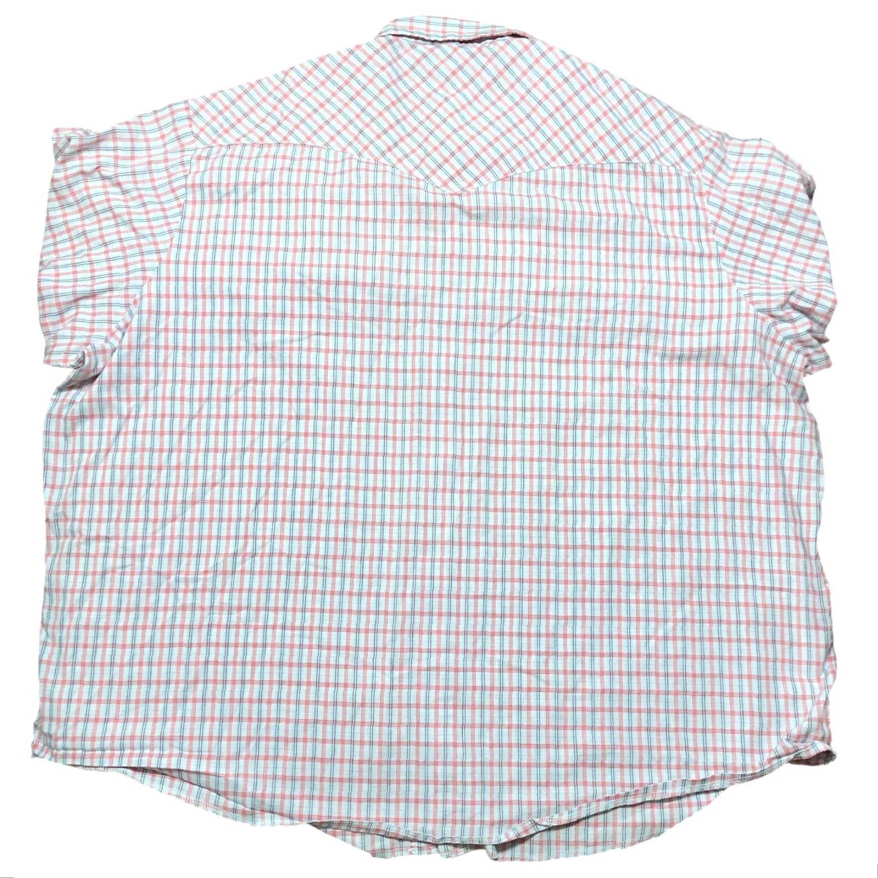 Wrangler Wrangler Western Pearl Snap Shirt Mens 3X Big Man White Plaid Casual Cowboy Size US XXL / EU 58 / 5 - 3 Thumbnail