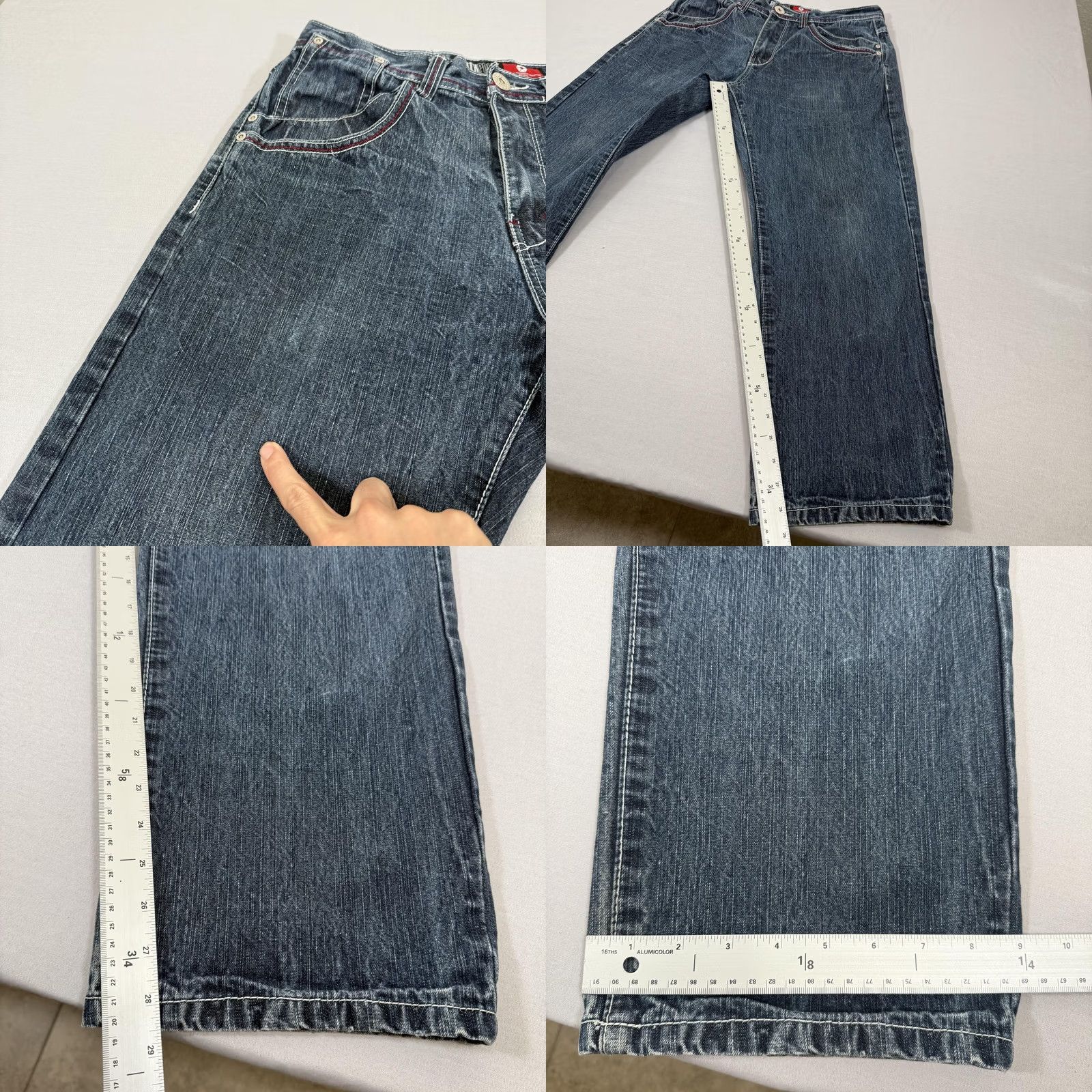 Southpole VINTAGE Southpole Jeans Mens 34x30 Blue Red Tab Baggy Loose Denim Pants Y2K Size US 34 / EU 50 - 8 Thumbnail