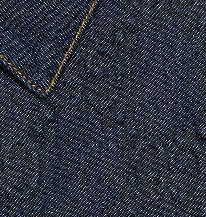 Gucci o1loc1c0126 771450 Denim Jacket With GG Embossed Detail Size US M / EU 48-50 / 2 - 2 Thumbnail