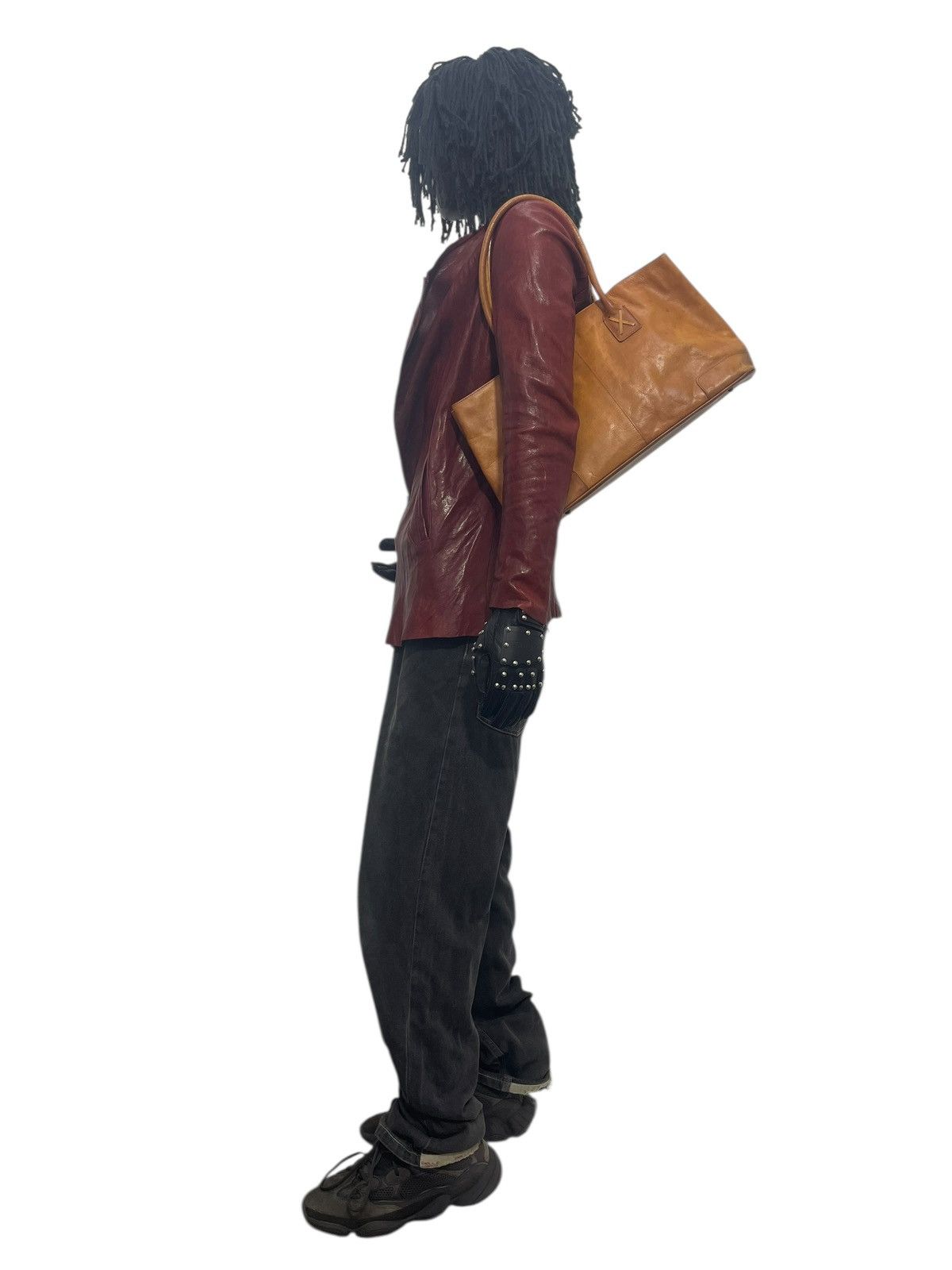 Genuine Leather Full Leather Patina Unknown Tote Shoulder Bag 2🟩2 Size ONE SIZE - 3 Thumbnail