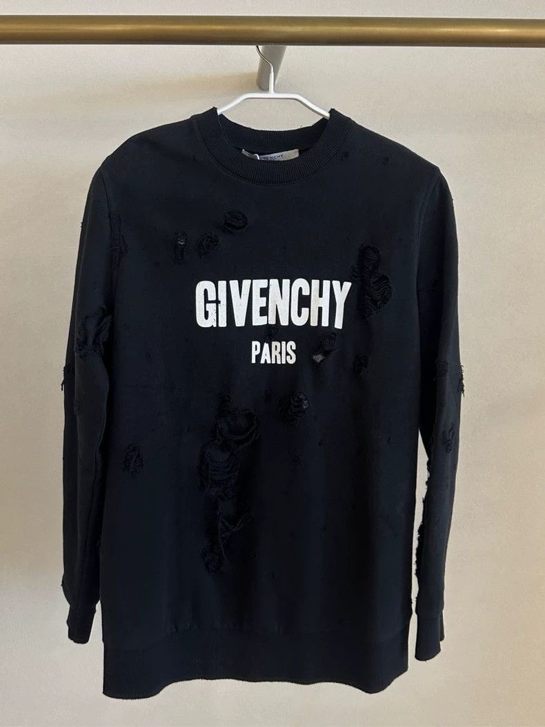 Givenchy Givenchy Distressed Crewneck Sweatshirt Size US XS / EU 42 / 0 - 1 Thumbnail