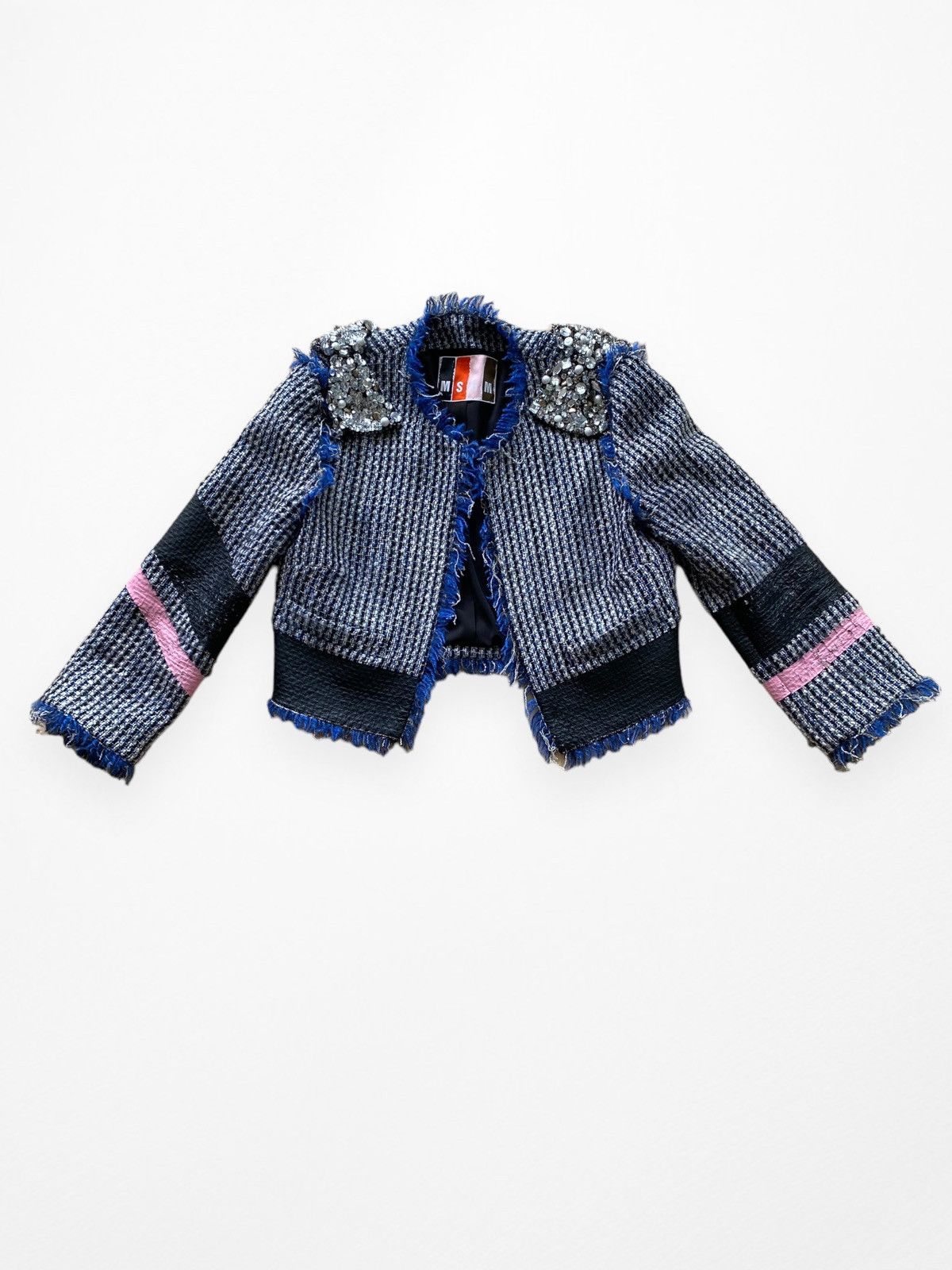 MSGM MSGM crystal runway knit archive crop blazer Size S / US 4 / IT 40 - 3 Thumbnail