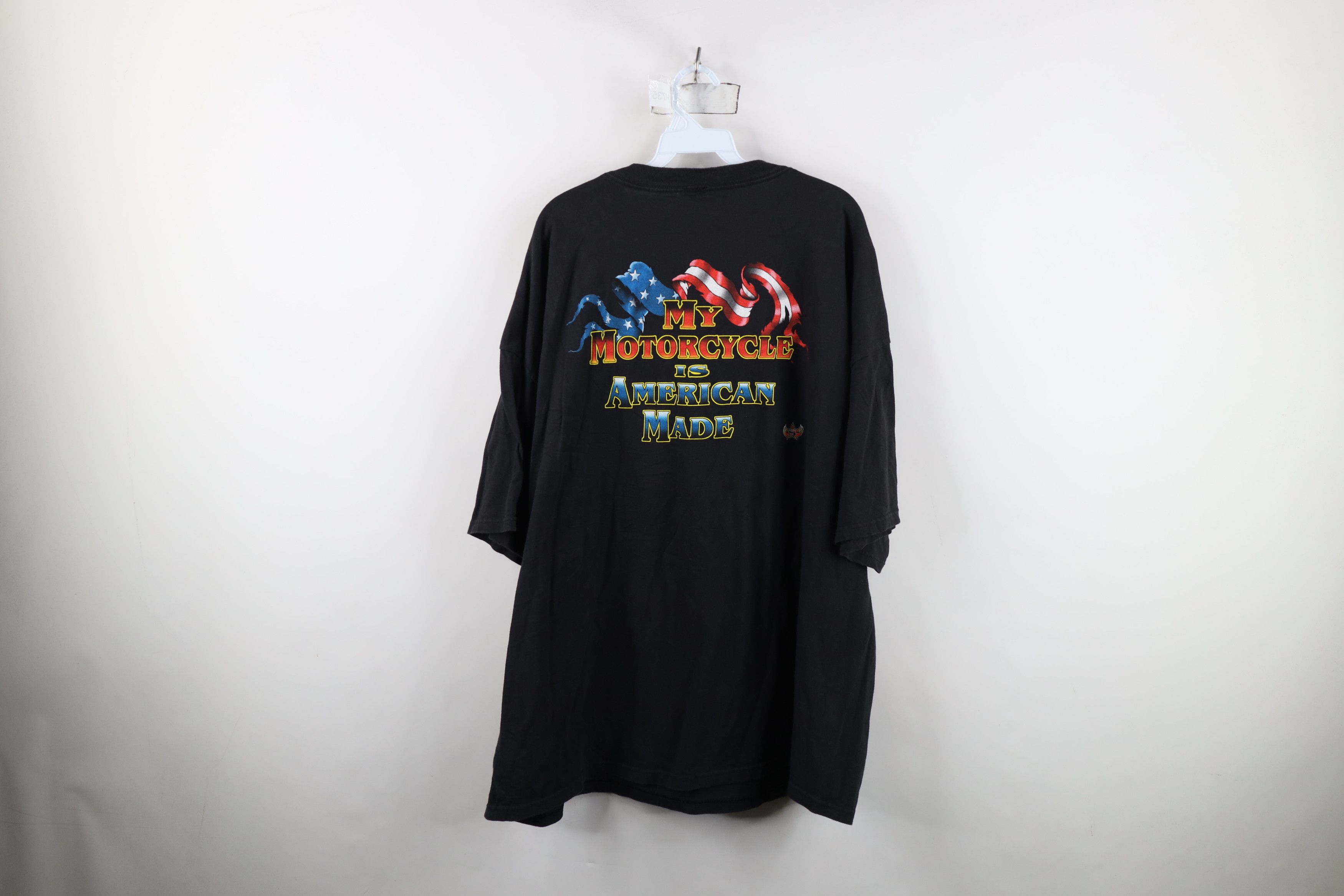 Vintage Vintage Y2K Streetwear Motorcycle Fire Flames T-Shirt Black Size US XXL / EU 58 / 5 - 12 Thumbnail