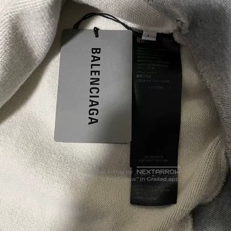 Balenciaga Balenciaga Letter logo print gray hoodie Size US L / EU 52-54 / 3 - 4 Thumbnail