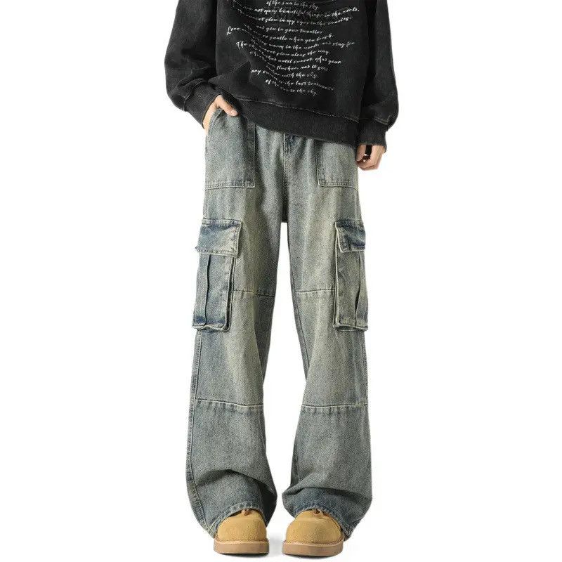 Japanese Brand × Jean Retro loose straight leg wide leg jeans Size US 32 / EU 48 - 5 Thumbnail