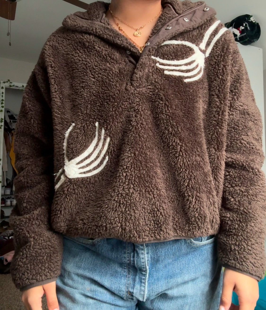 Other unisex hugging skeleton brown fleece Size US S / EU 44-46 / 1 - 2 Thumbnail