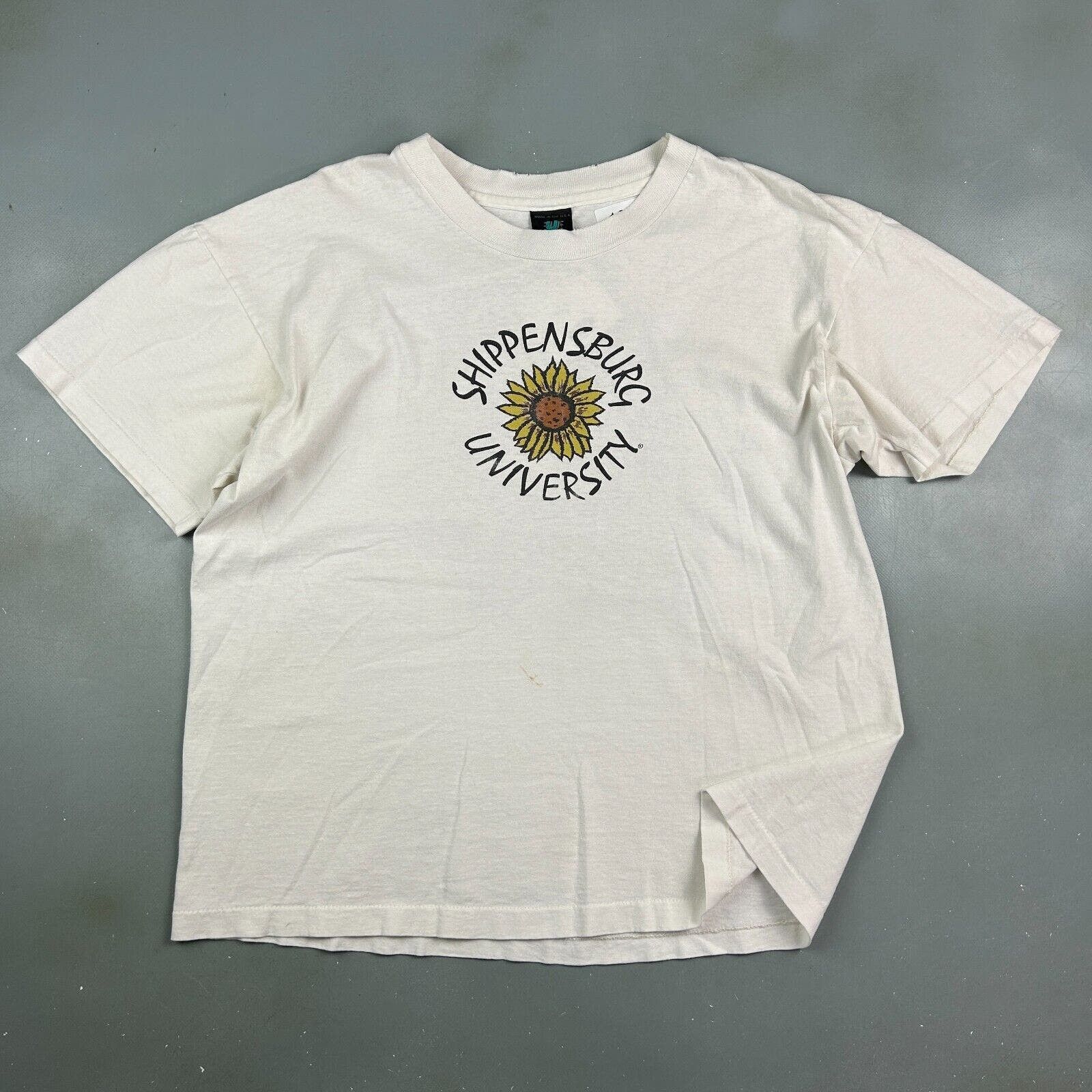 Vintage VINTAGE 90s | Shippensburg University Sunflower T-Shirt sz L Size US L / EU 52-54 / 3 - 1 Thumbnail