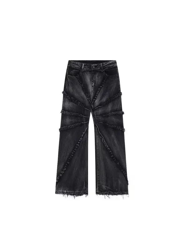Japanese Brand VIBE Retro street wash raw edge micro-flare jeans Size US 30 / EU 46 - 5 Thumbnail