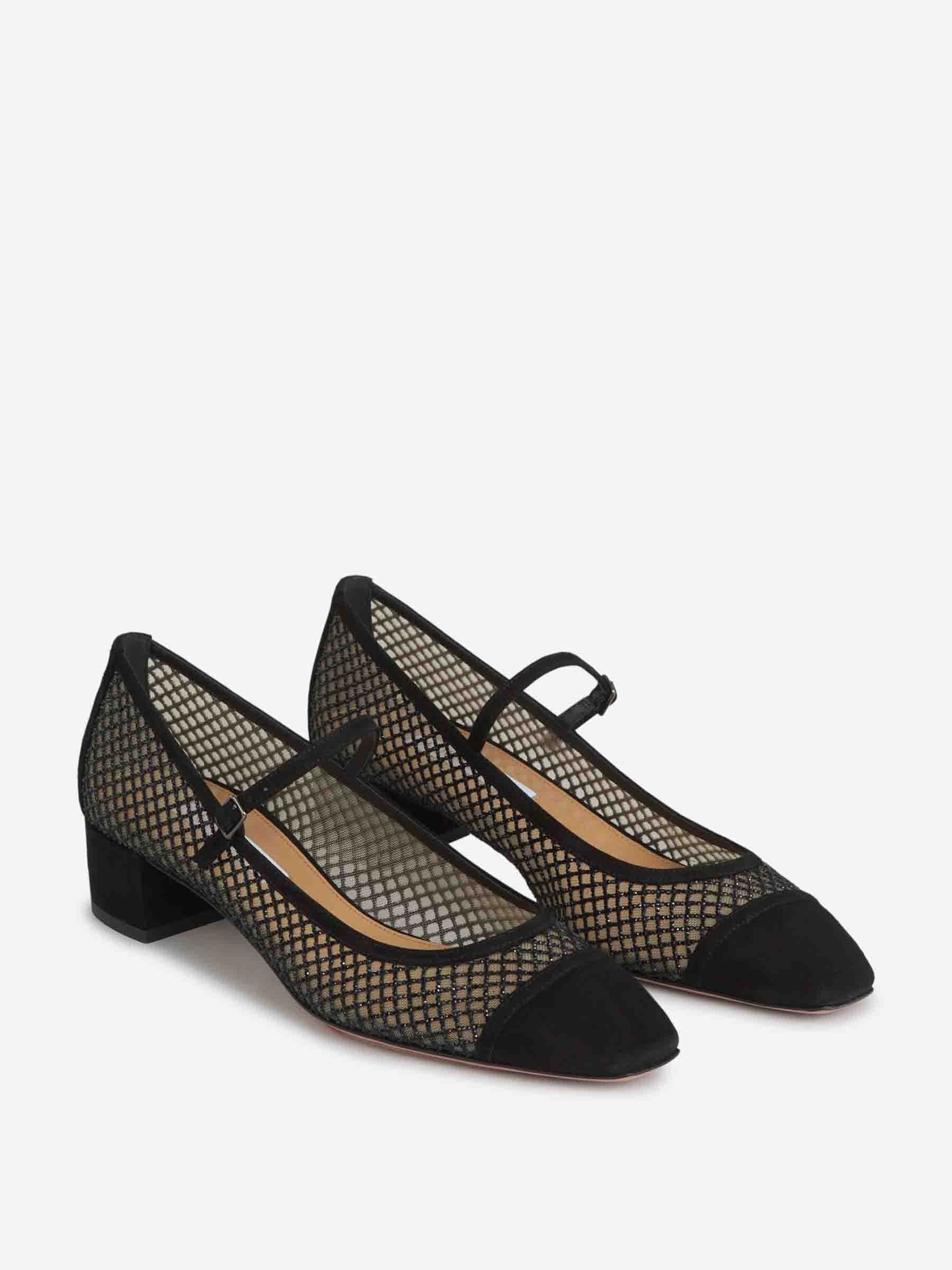 Aquazzura o1s22i1n0125 Mayor Crystal Pumps in Black Size US 7 / IT 37 - 2 Thumbnail
