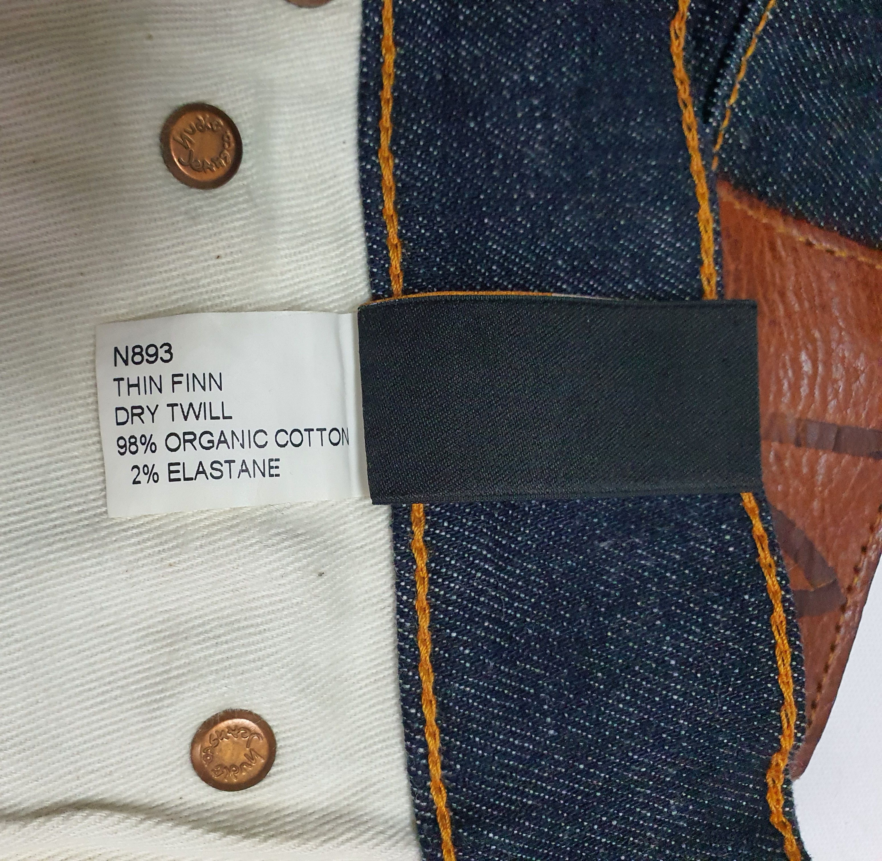 Nudie Jeans Waist 30" Nudie Jeans Thin Finn Dry Twill Stretchable Denim. Size US 30 / EU 46 - 15 Thumbnail