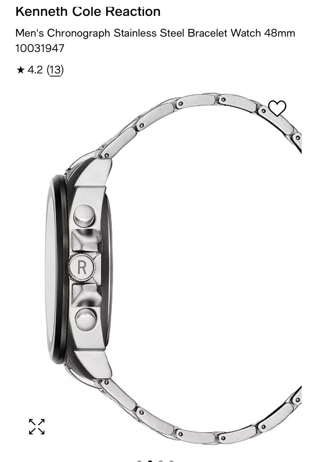 Kenneth Cole Mens Kenneth Cole Reaction, Stainless Steel, Chronograph Size ONE SIZE - 2 Thumbnail