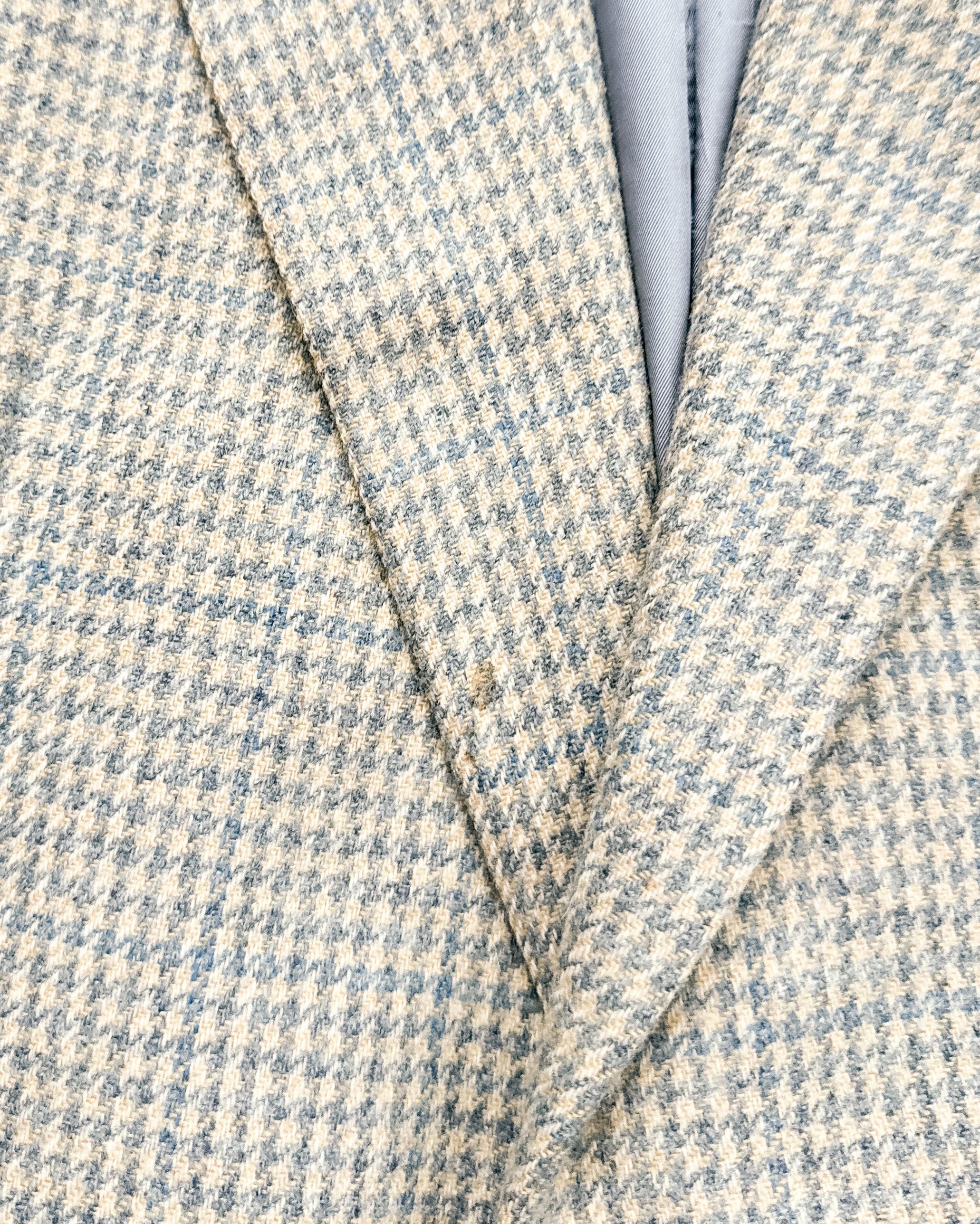 Vintage Vintage 90s Today's Man Houndstooth Pure Wool Blazer 42R Size 42R - 6 Thumbnail