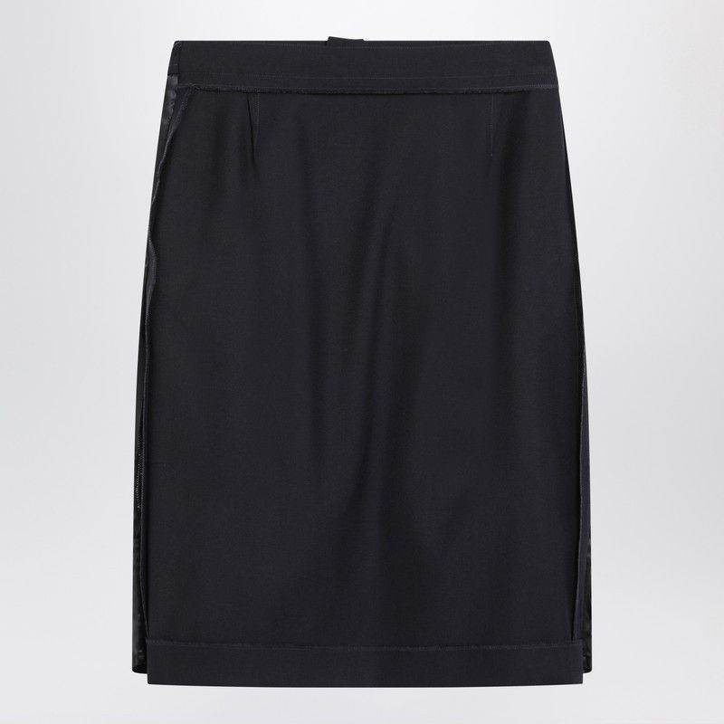 Maison Margiela Maison Margiela Blue Skirt With Satin Side Panels Size 27" / US 4 / IT 40 - 1 Thumbnail