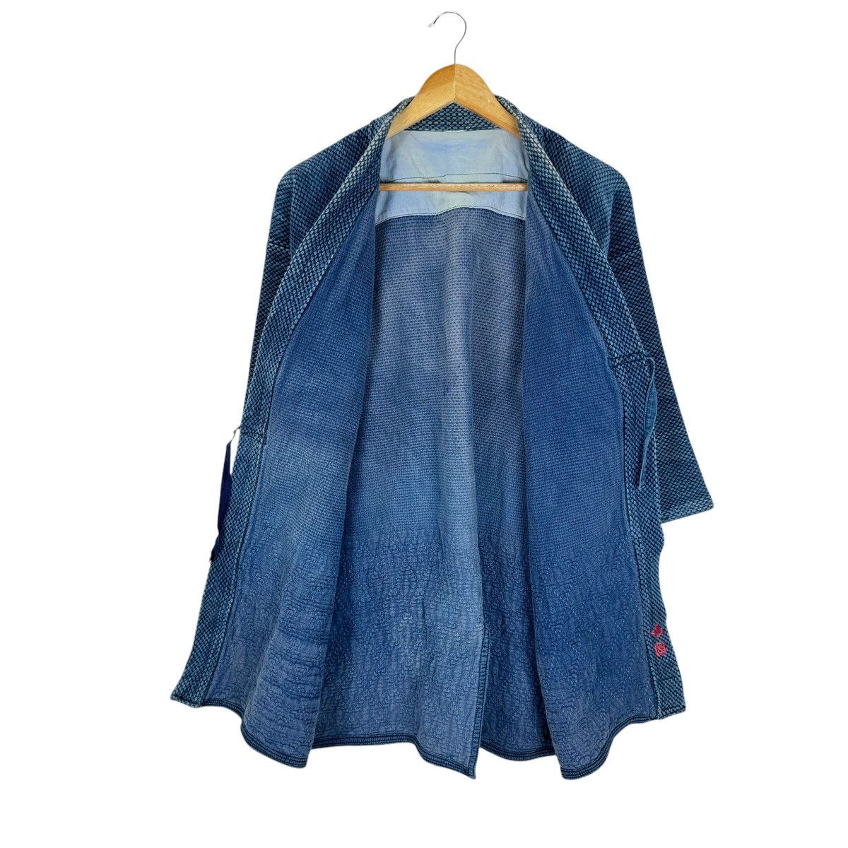 Indigo 🌟INDIGO NORAGI SASHIKO KENDO ERA BORO KIMONO Size US L / EU 52-54 / 3 - 11 Thumbnail