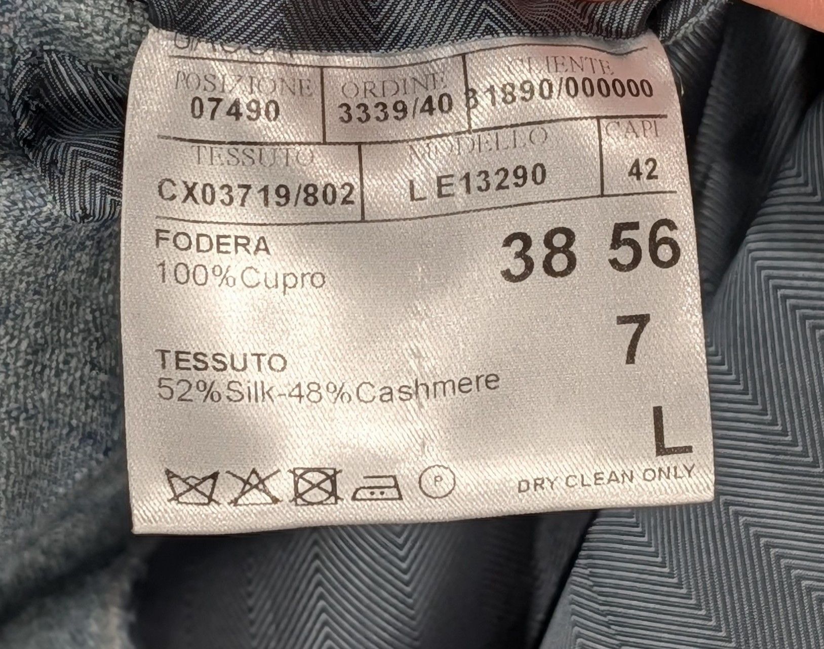 Canali CANALI Shadow Check Silk/Cashmere Sport Coat Light Green 46L Size 46L - 8 Thumbnail
